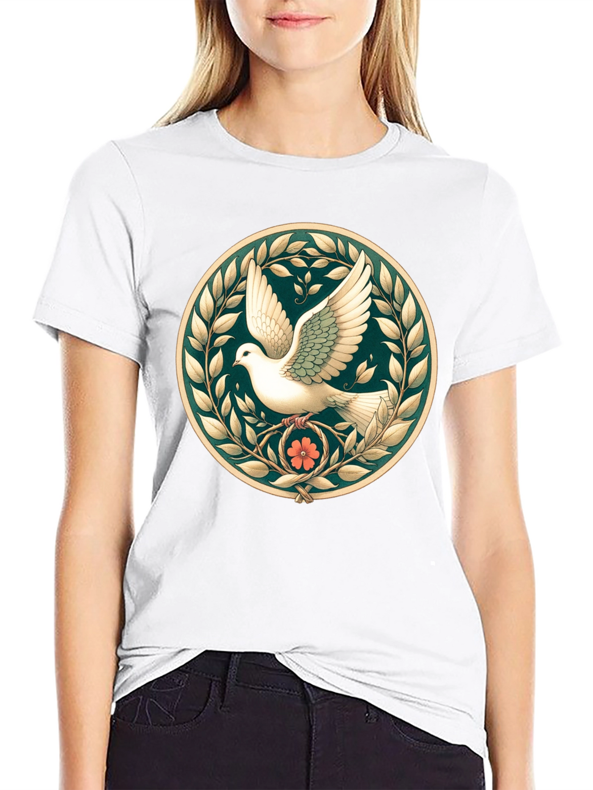 Peace Dove Graphic Tee - Black Unisex Shirt