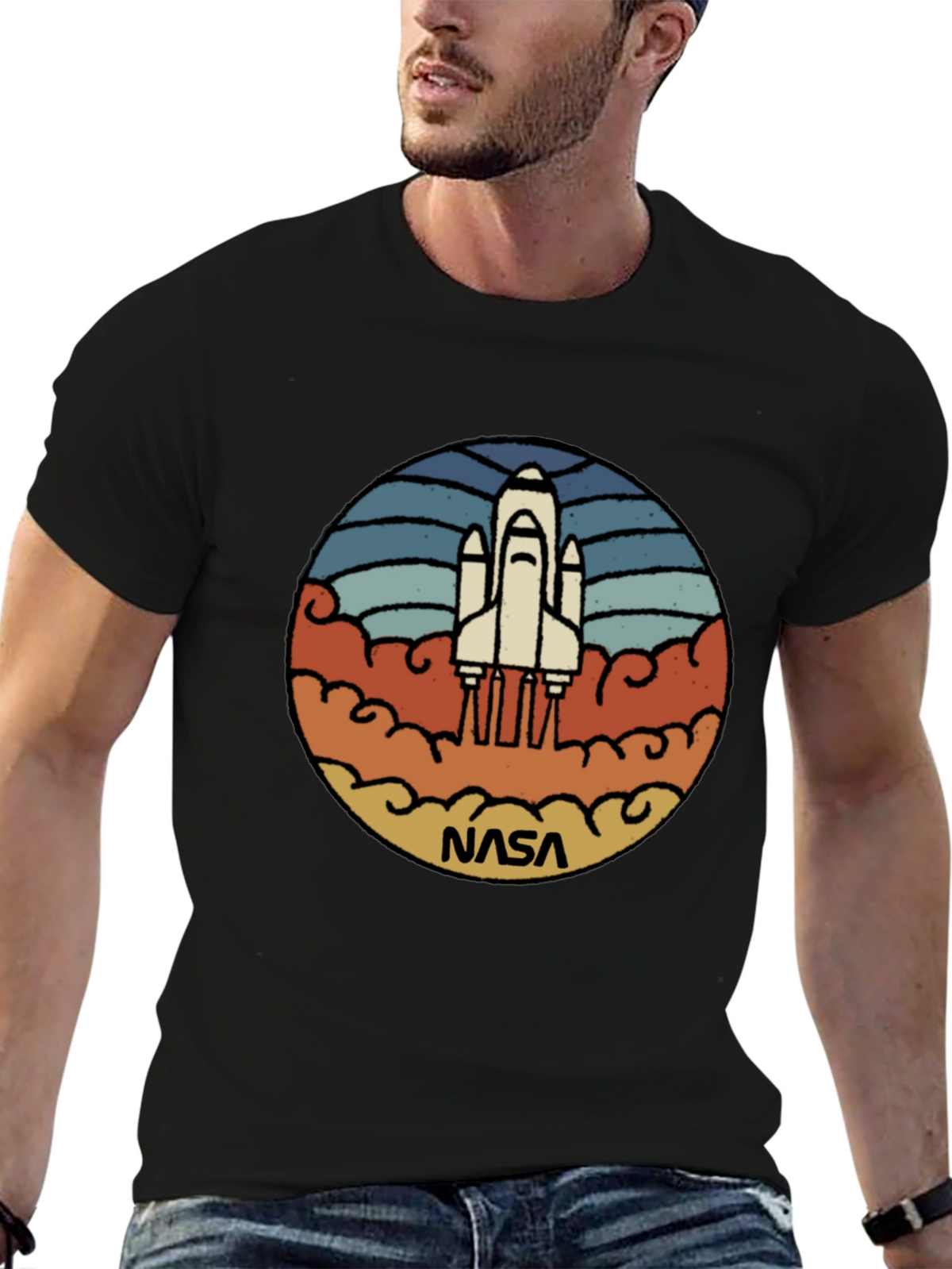NASA Space Shuttle Retro Graphic T-Shirt