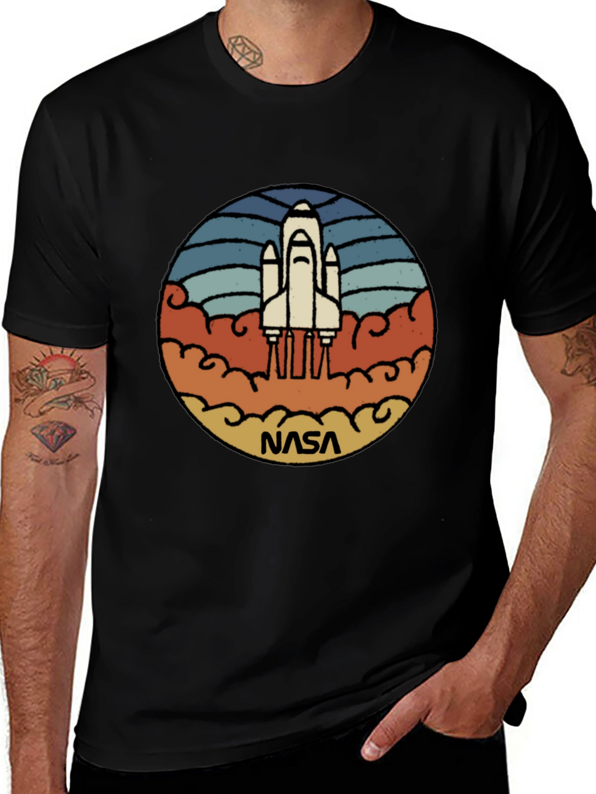 NASA Space Shuttle Retro Graphic T-Shirt