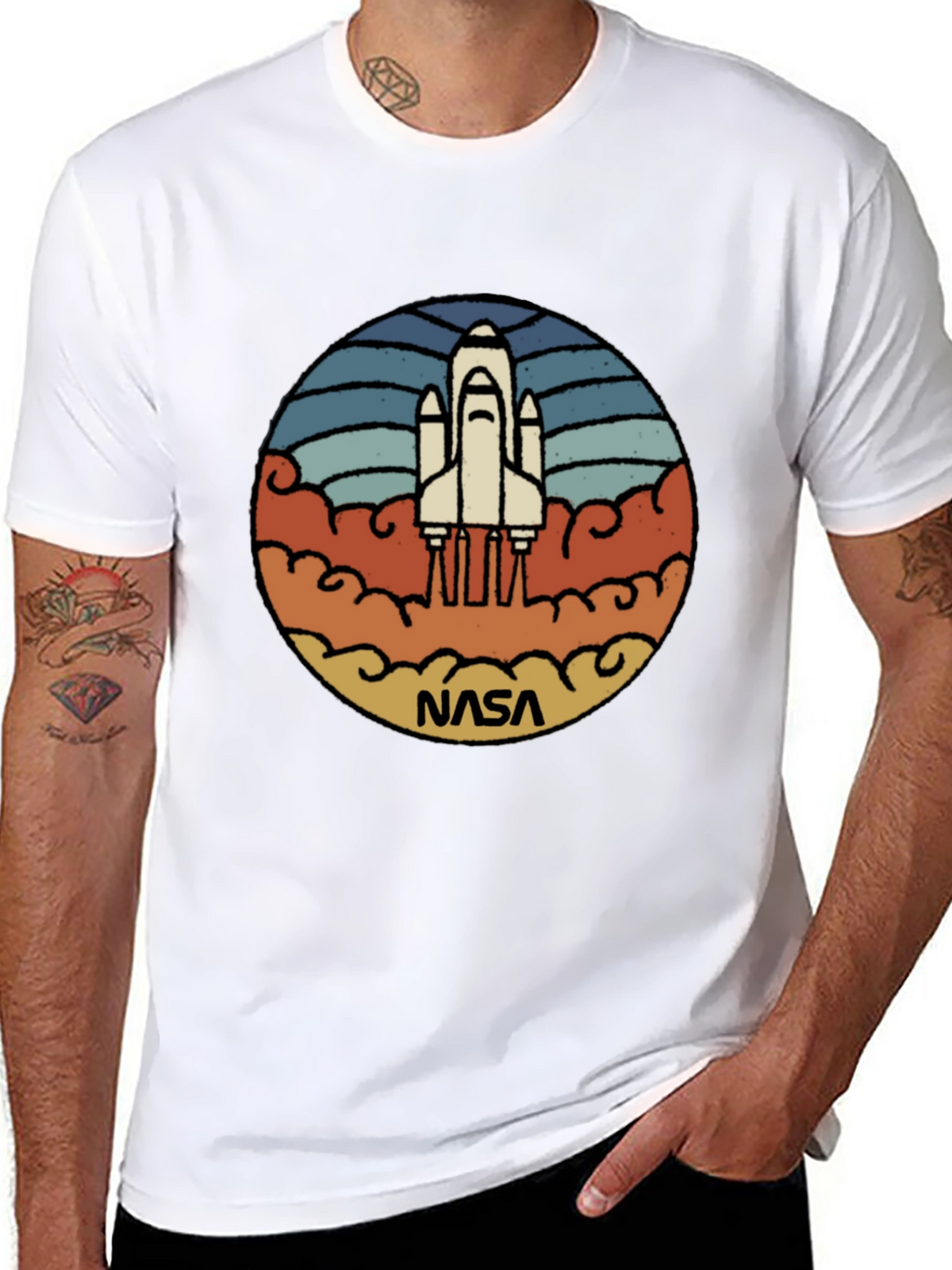 NASA Space Shuttle Retro Graphic T-Shirt