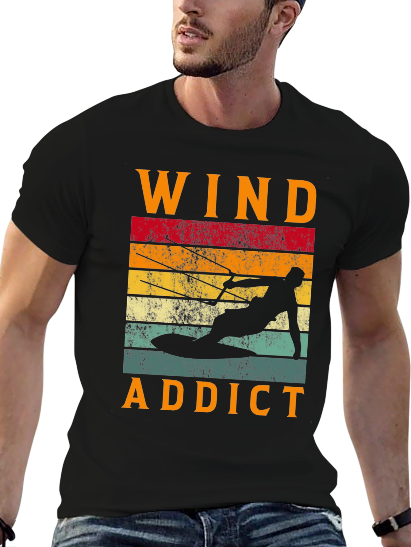Wind Addict Graphic Tee - Kitesurfing Design