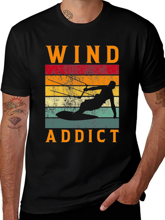 Wind Addict Graphic Tee - Kitesurfing Design