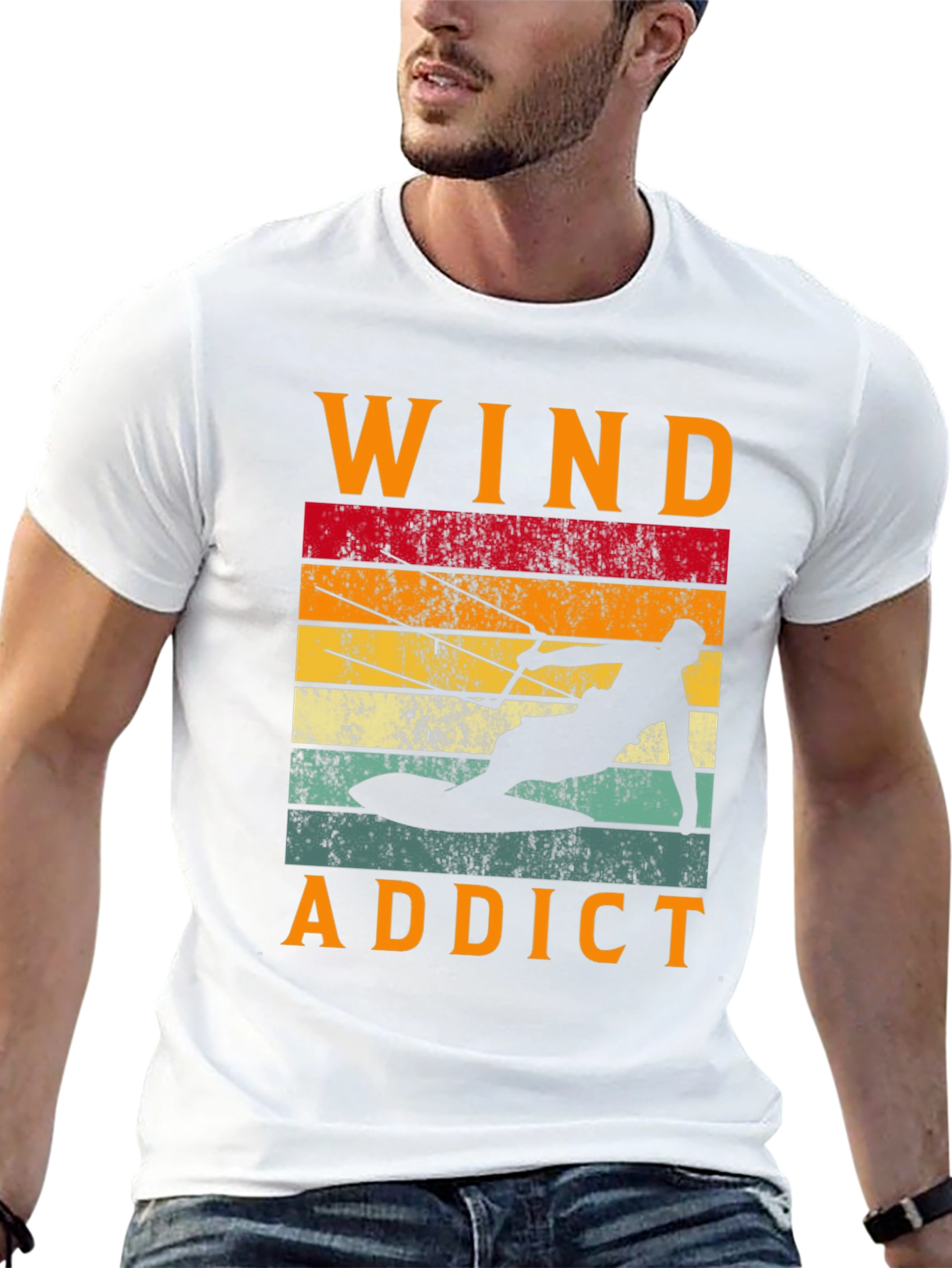 Wind Addict Graphic Tee - Kitesurfing Design