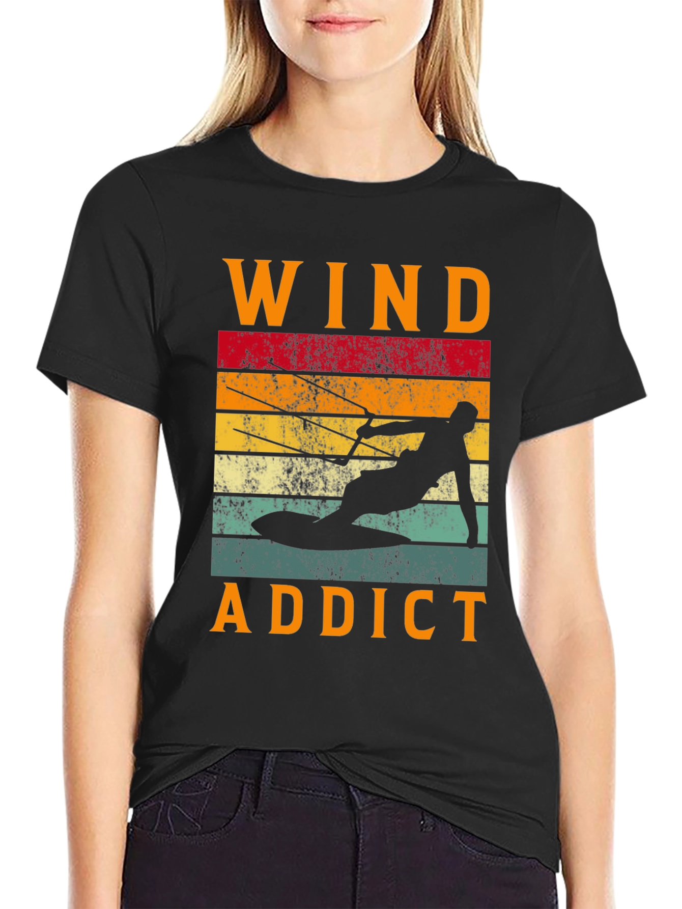 Wind Addict Graphic Tee - Kitesurfing Design