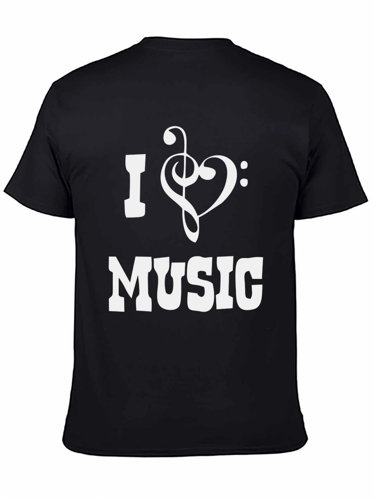 I Heart Music Graphic T-Shirt - Black Cotton Tee