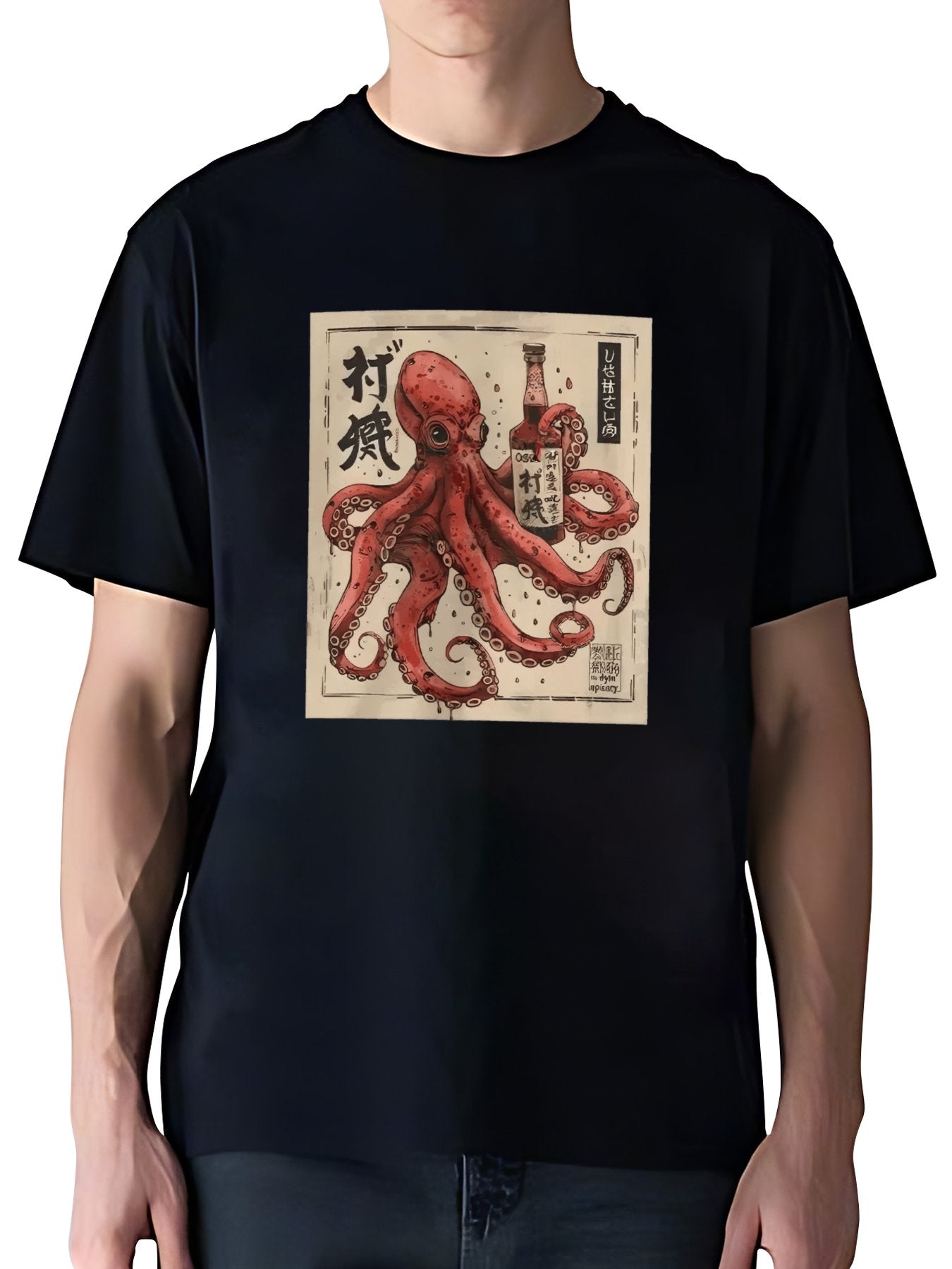 T-shirt Tokyo-tiger-osaka-sake-octopus-washed-t-shirt
