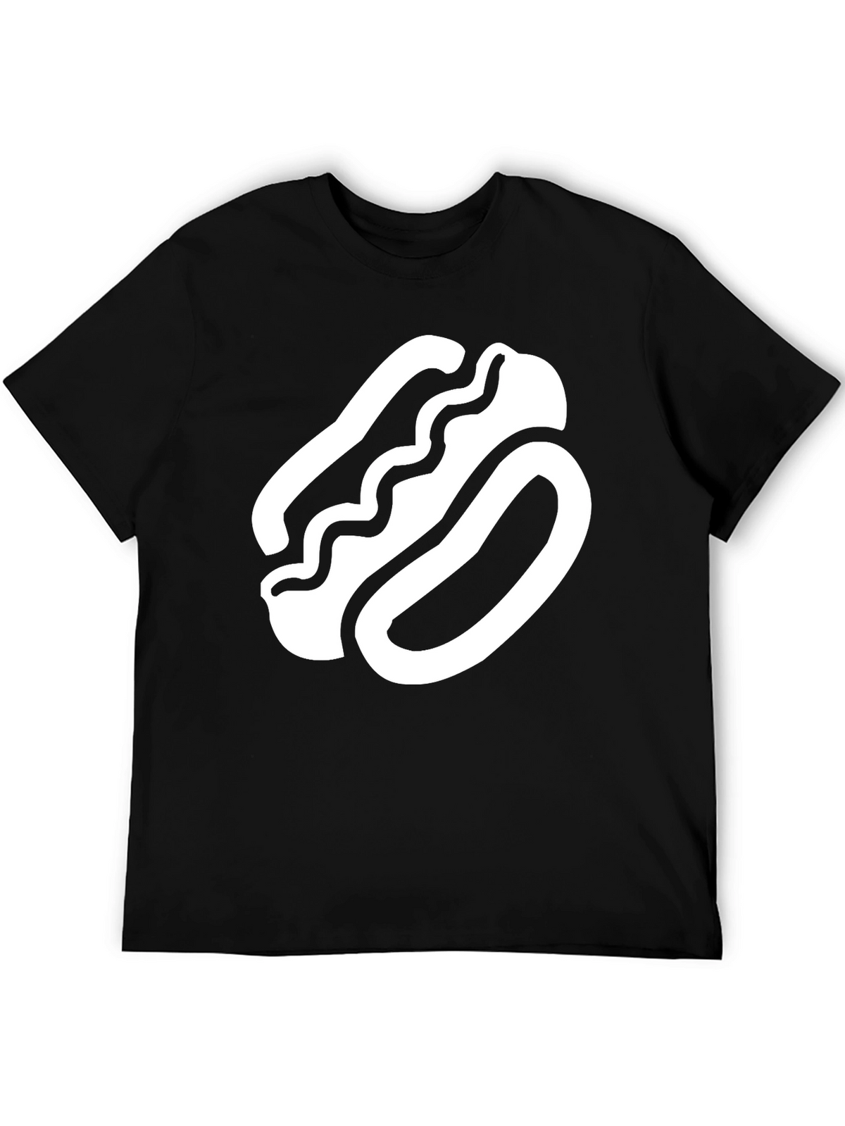 Hot Dog Graphic T-Shirt - Unisex Black Tee