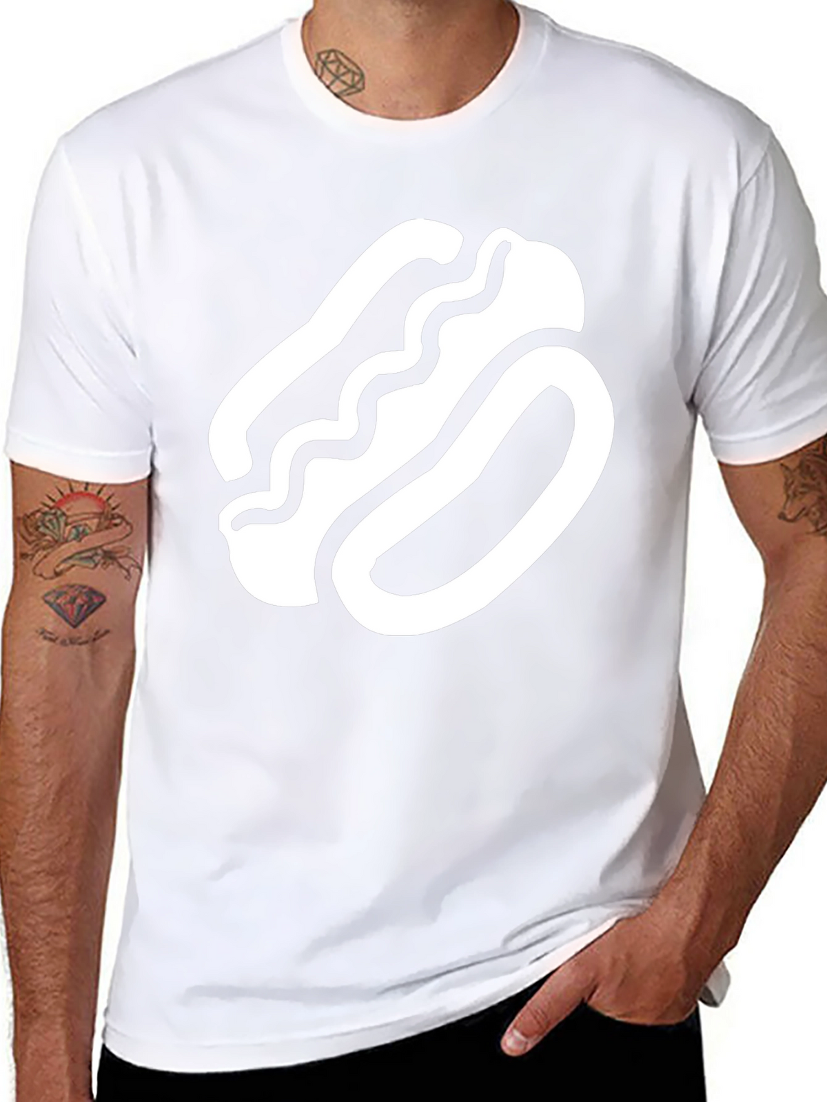 Hot Dog Graphic T-Shirt - Unisex Black Tee