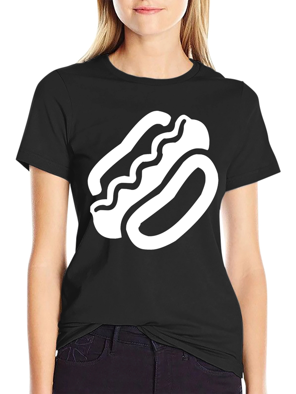 Hot Dog Graphic T-Shirt - Unisex Black Tee