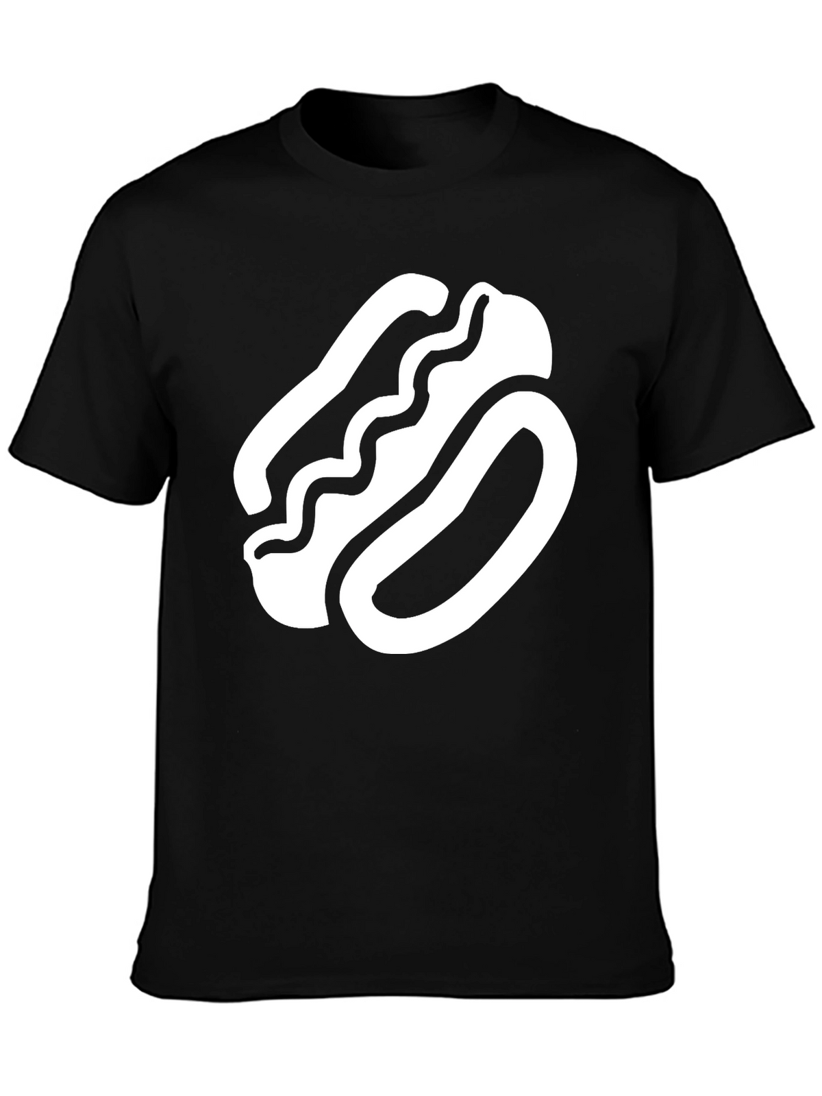 Hot Dog Graphic T-Shirt - Unisex Black Tee