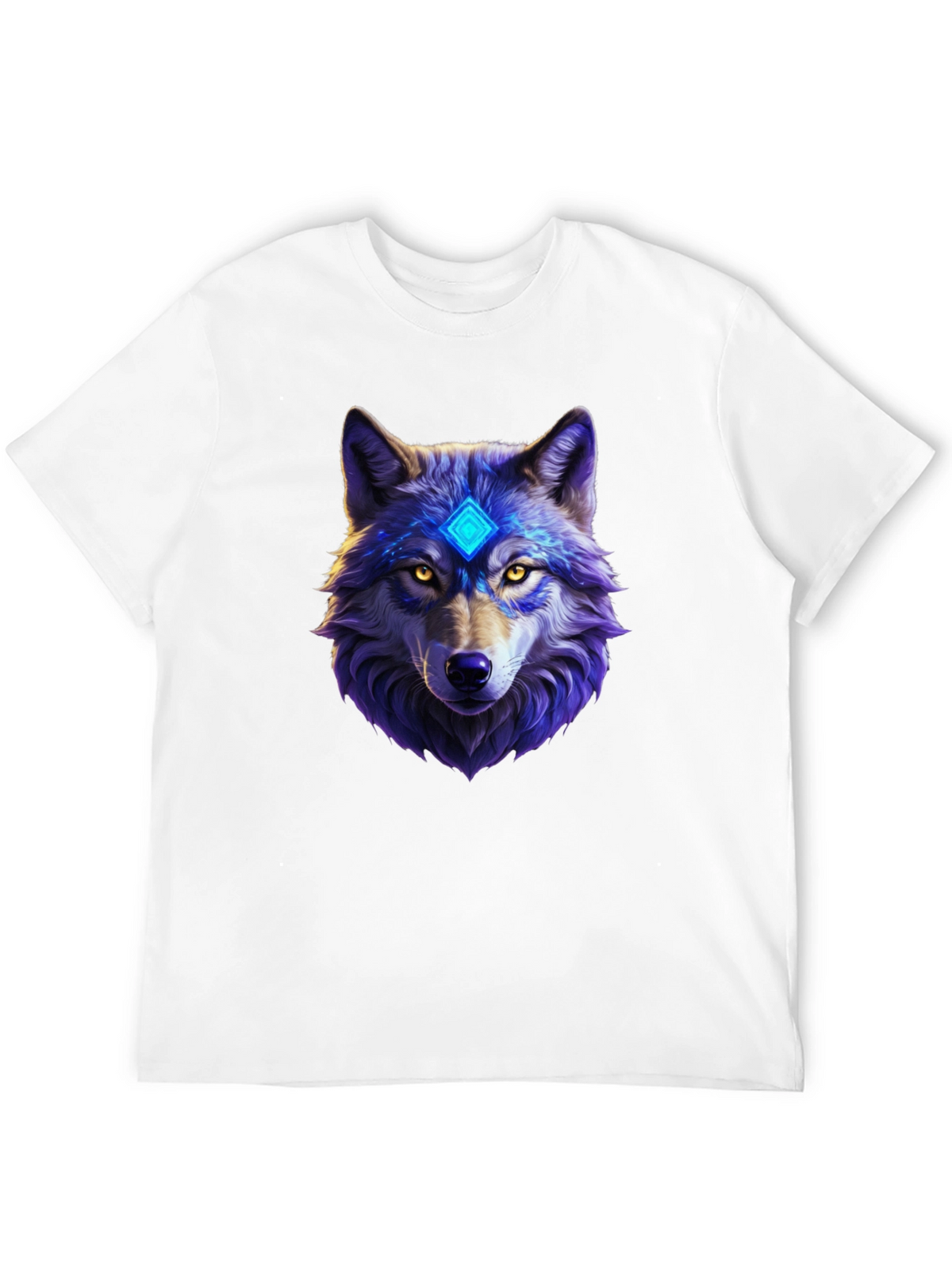 Mystic Wolf Graphic Tee - Black Cotton Comfort