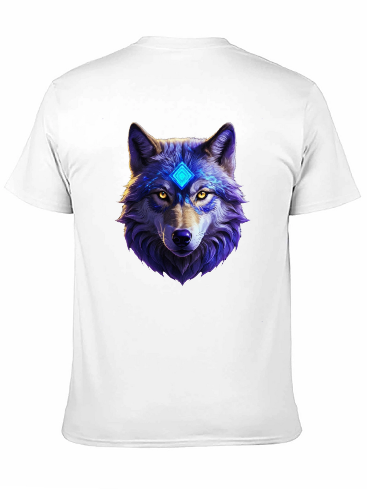 Mystic Wolf Graphic Tee - Black Cotton Comfort