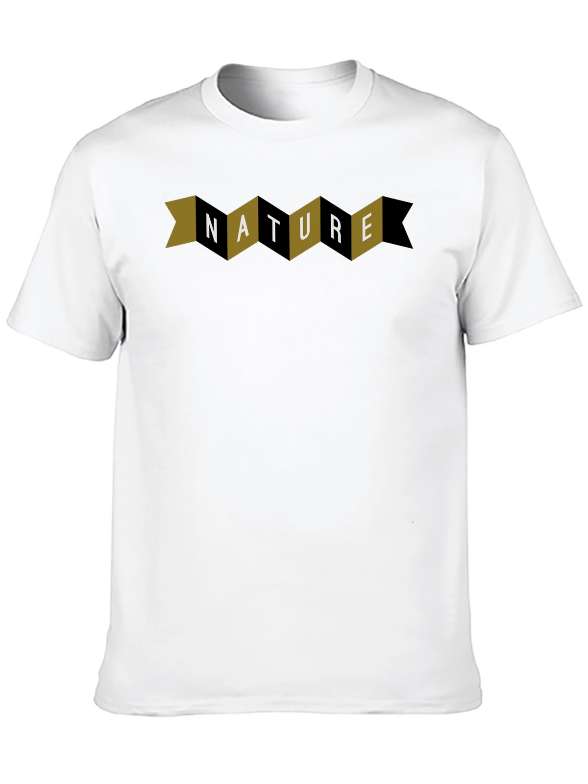 Nature Graphic Print Black Crew Neck T-Shirt