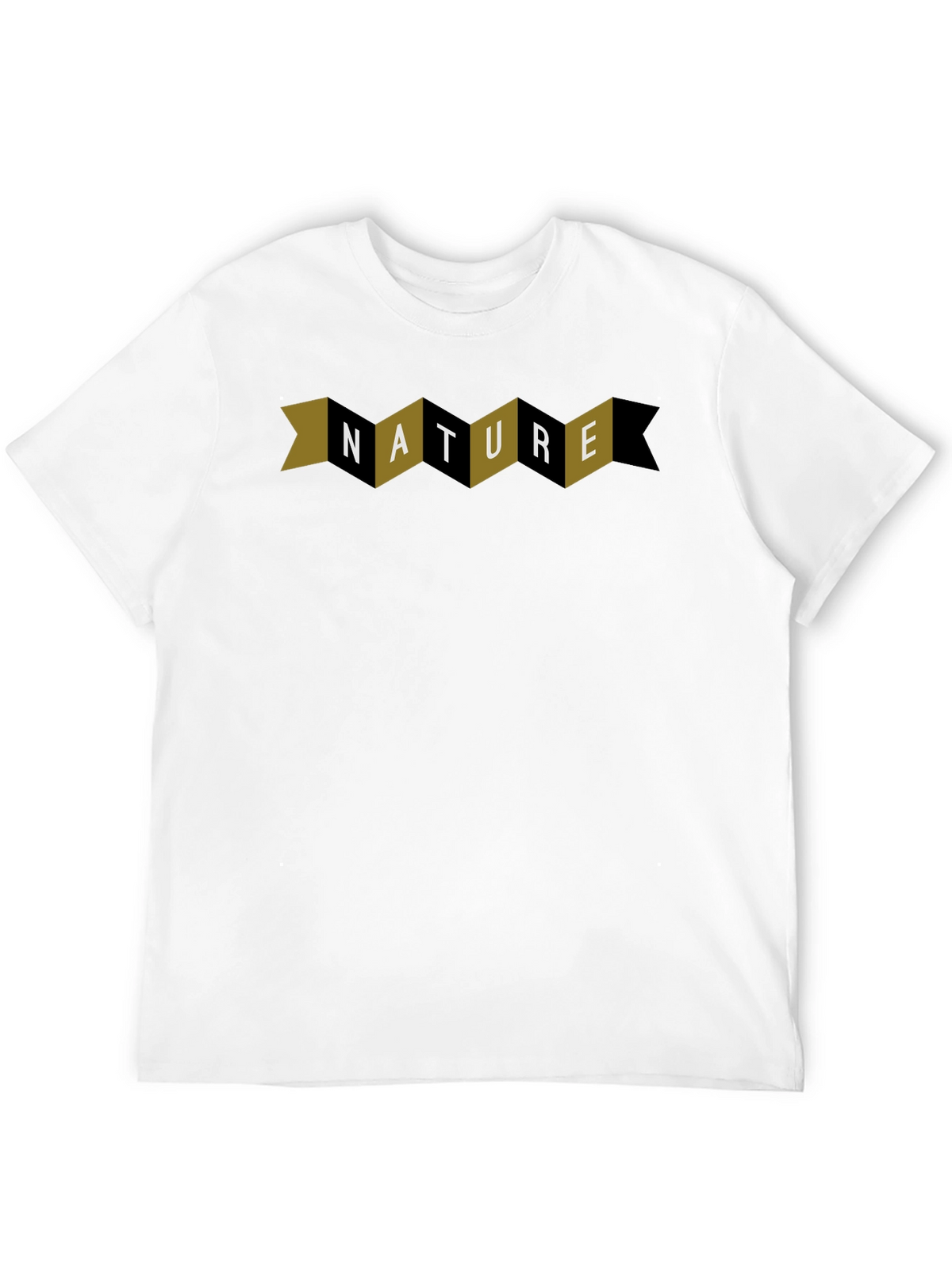 Nature Graphic Print Black Crew Neck T-Shirt