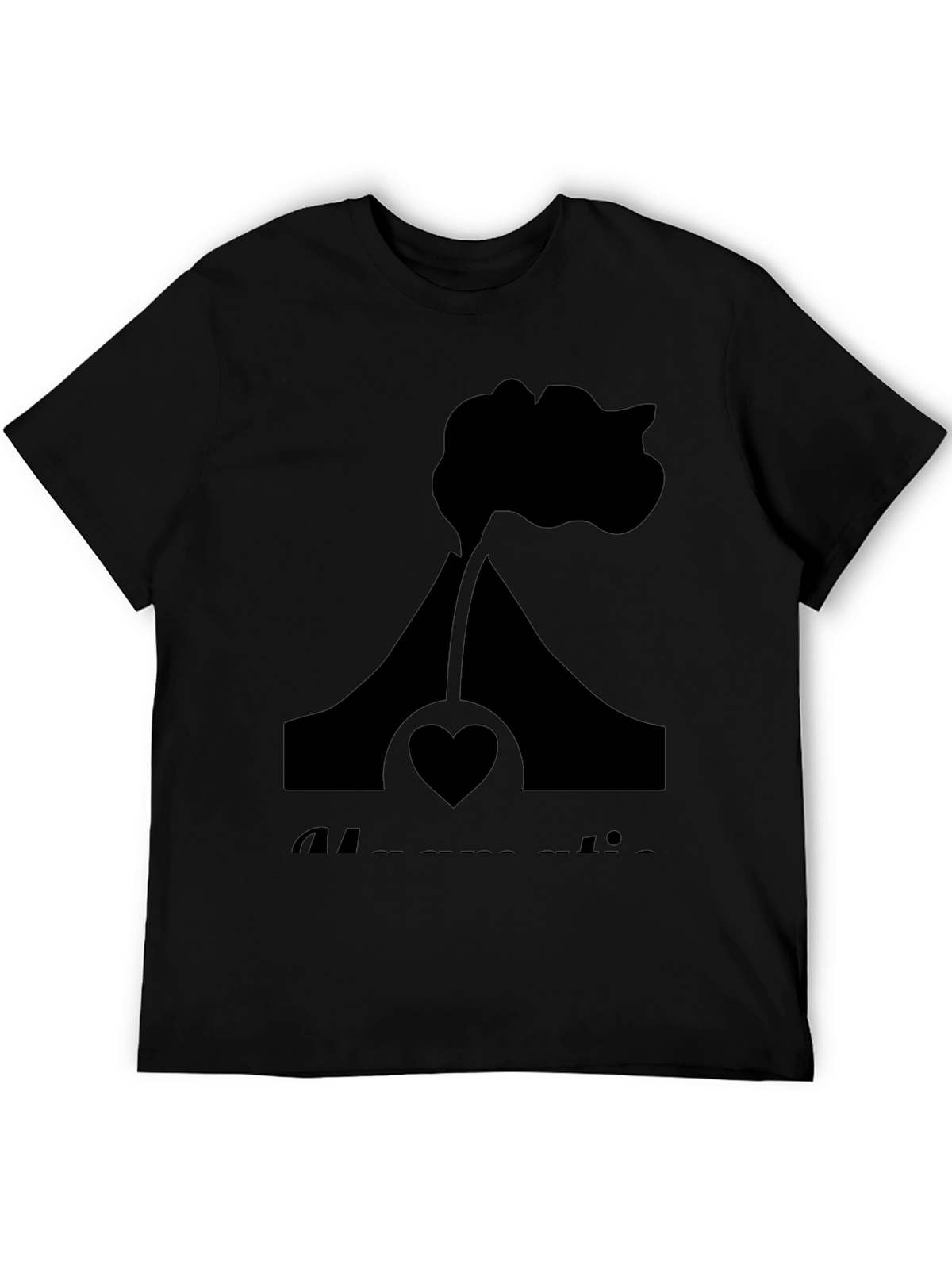 Volcano Heart Graphic Tee - Black Casual Shirt