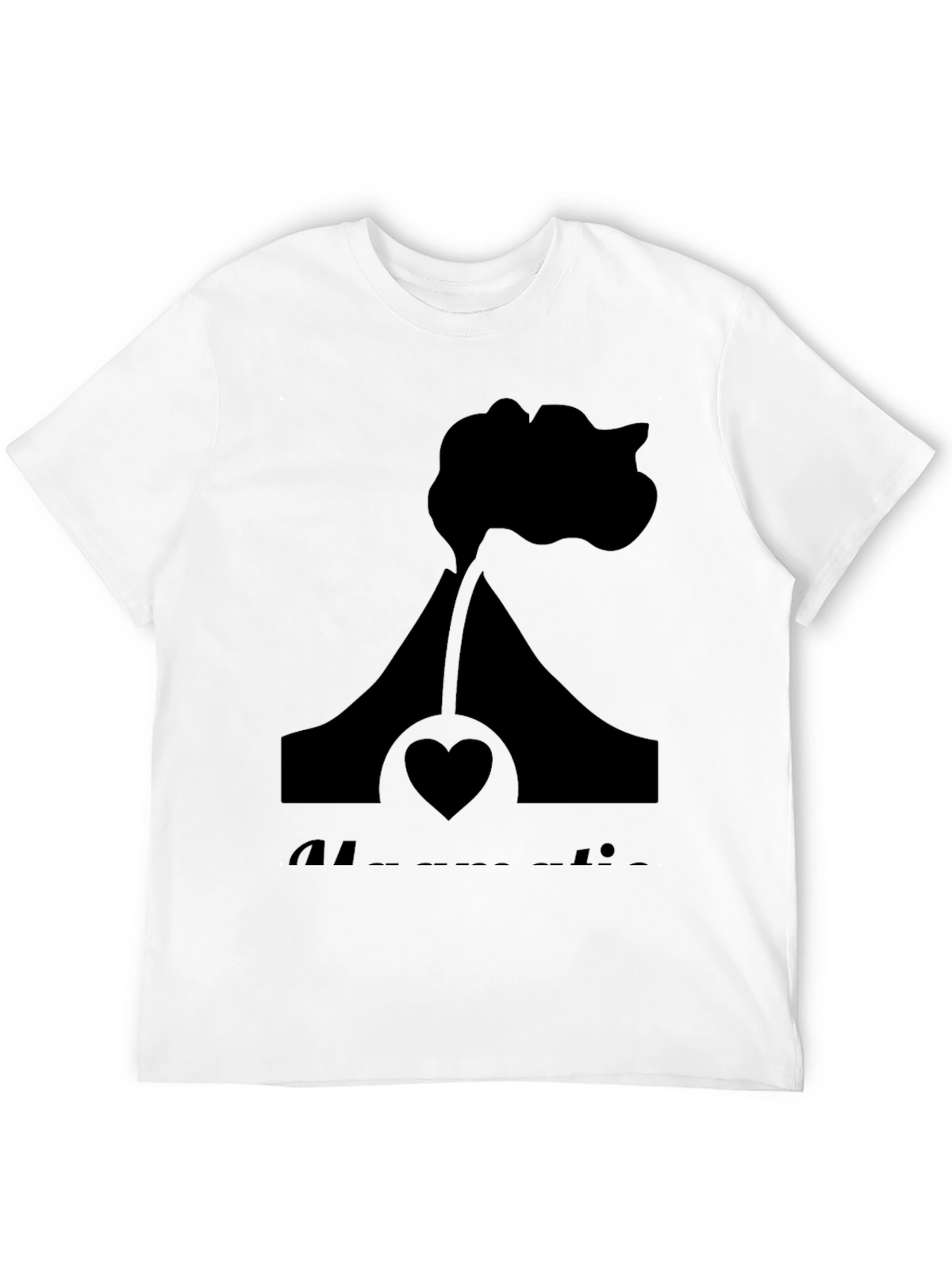 Volcano Heart Graphic Tee - Black Casual Shirt
