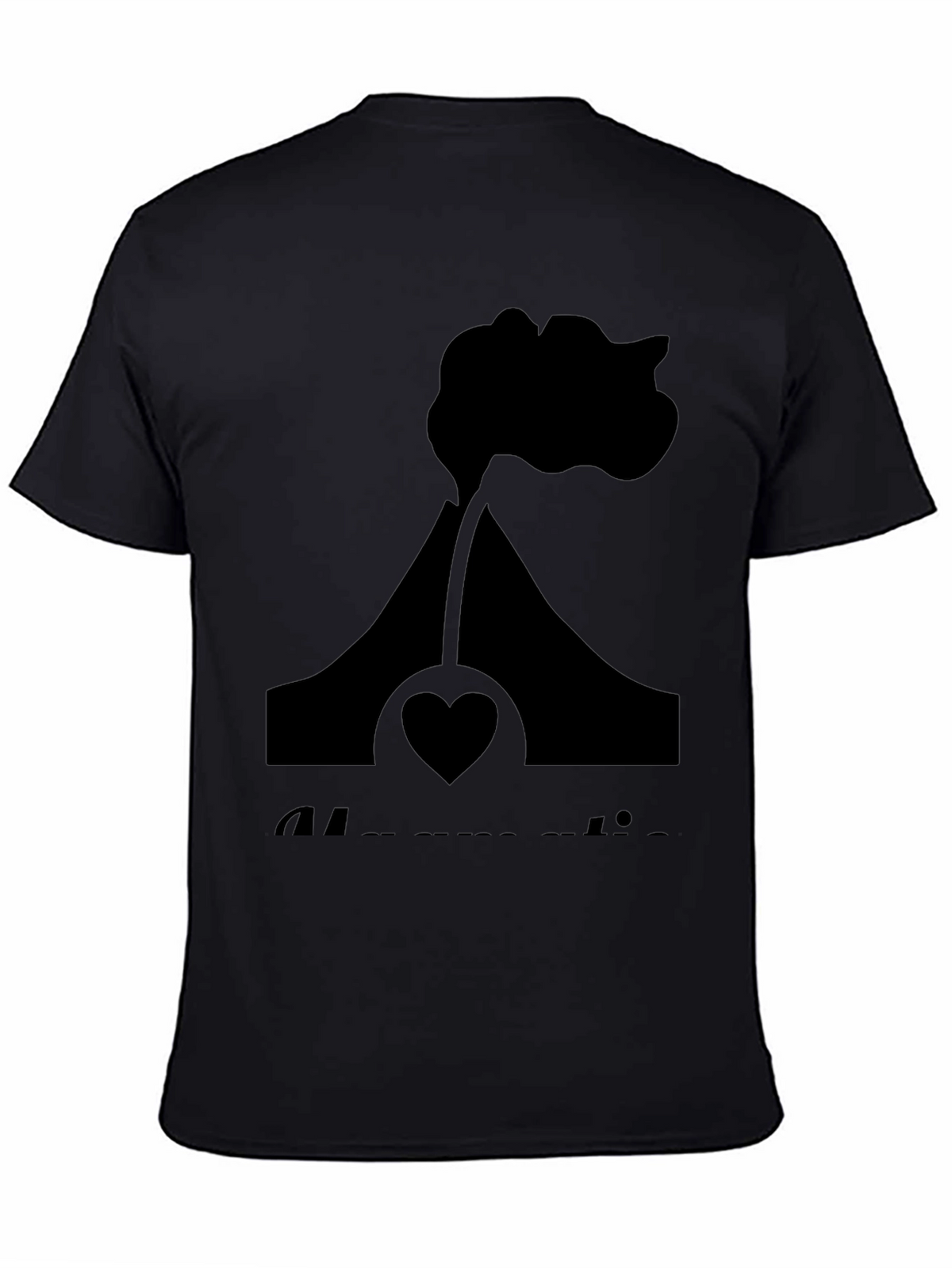 Volcano Heart Graphic Tee - Black Casual Shirt