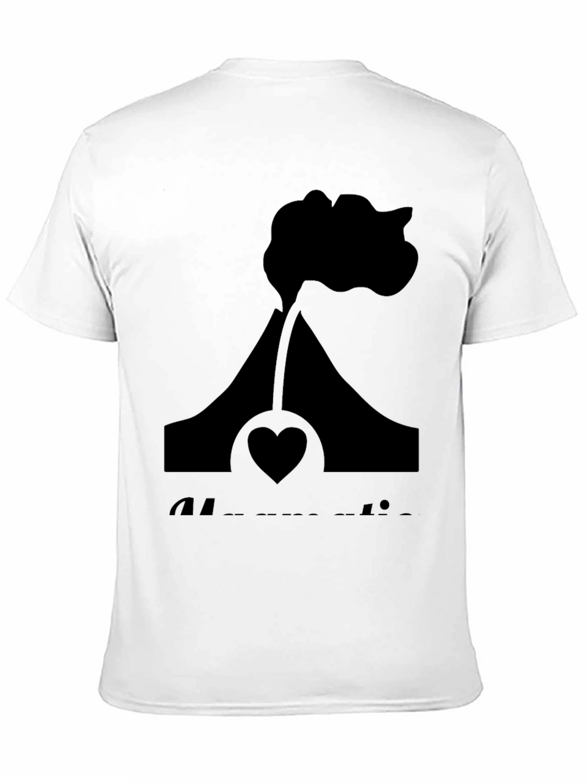 Volcano Heart Graphic Tee - Black Casual Shirt