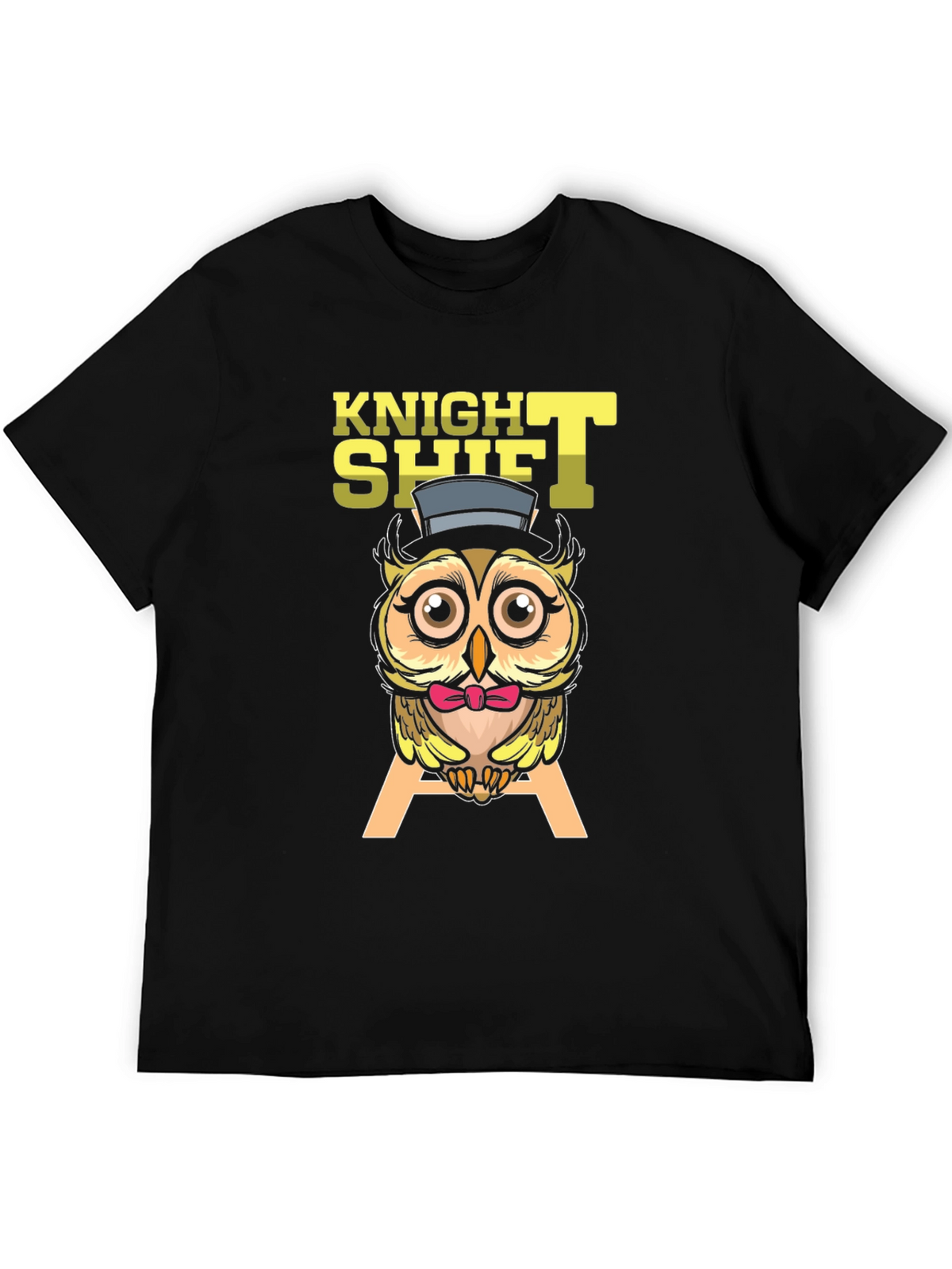 Knight Shift Owl T-Shirt Funny Graphic Tee