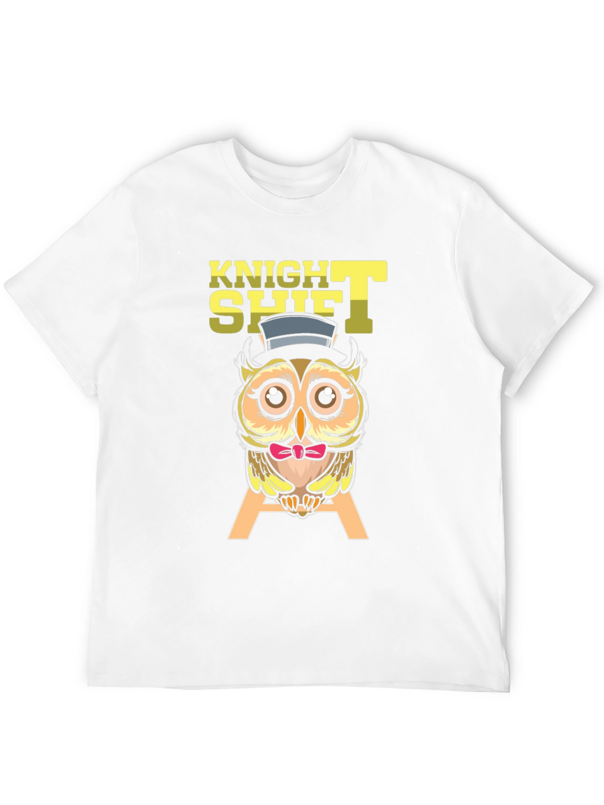Knight Shift Owl T-Shirt Funny Graphic Tee