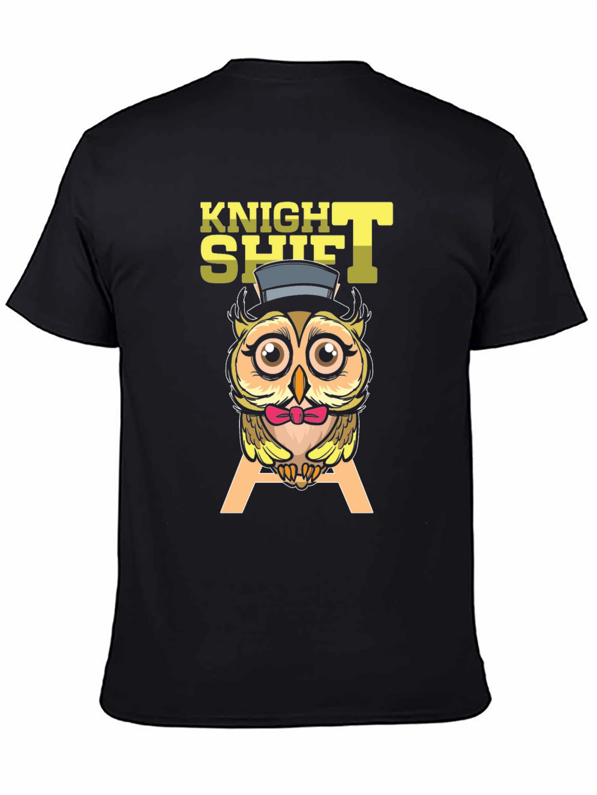 Knight Shift Owl T-Shirt Funny Graphic Tee