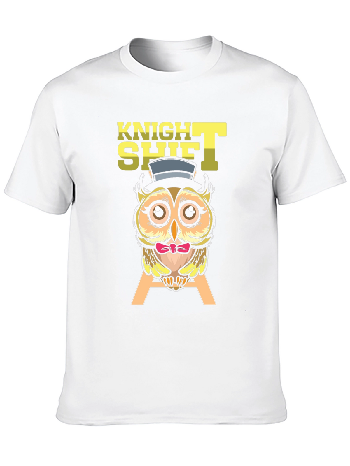 Knight Shift Owl T-Shirt Funny Graphic Tee