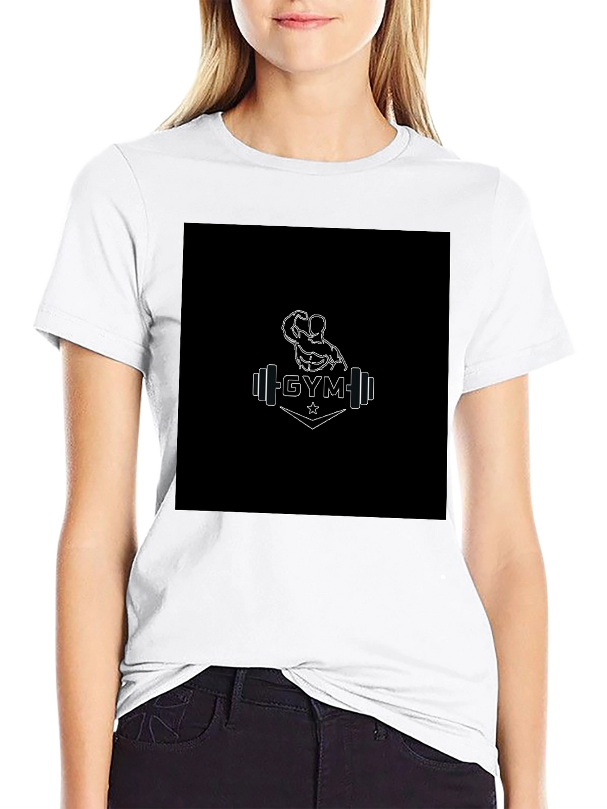 Gym Graphic Black T-Shirt for Men