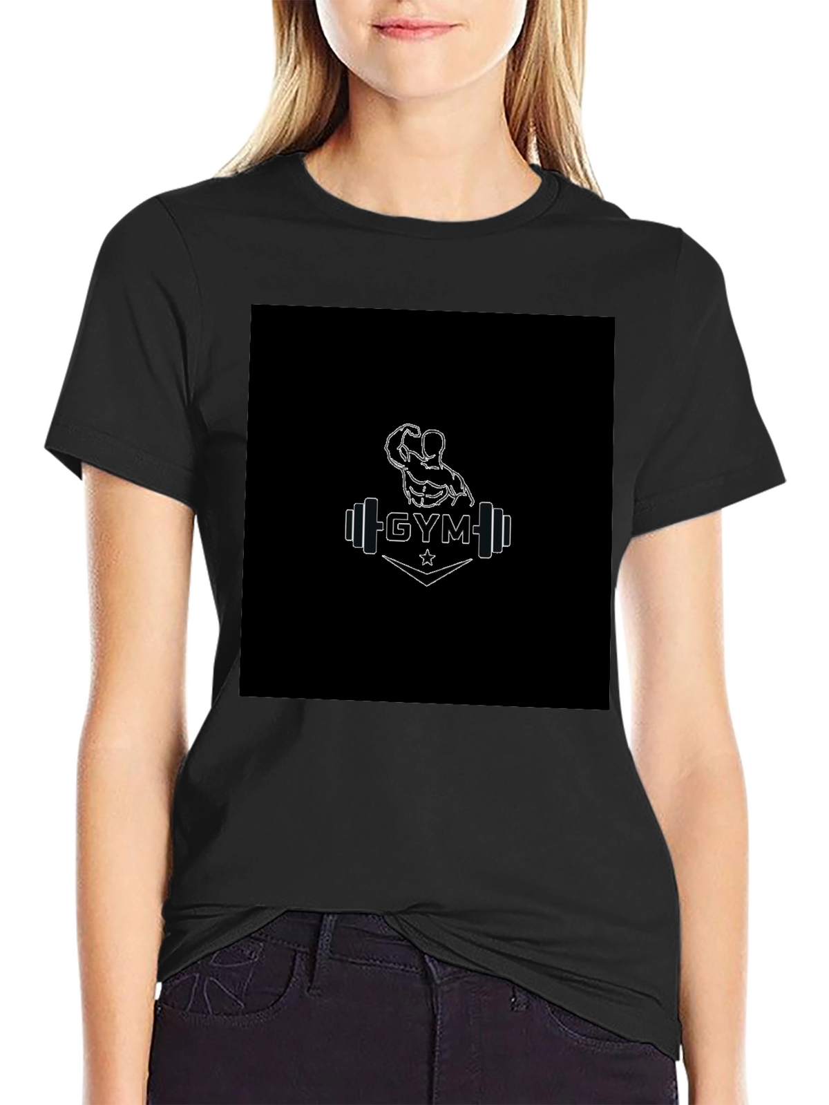 Gym Graphic Black T-Shirt for Men