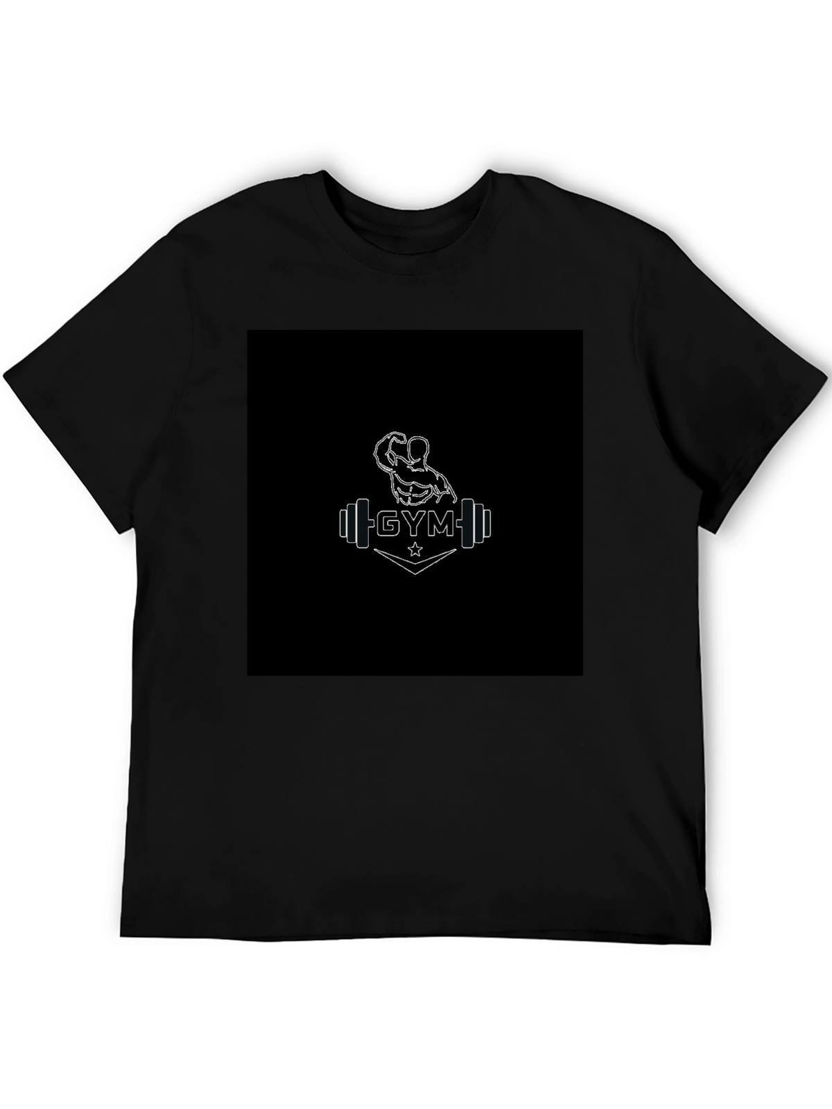 Gym Graphic Black T-Shirt for Men