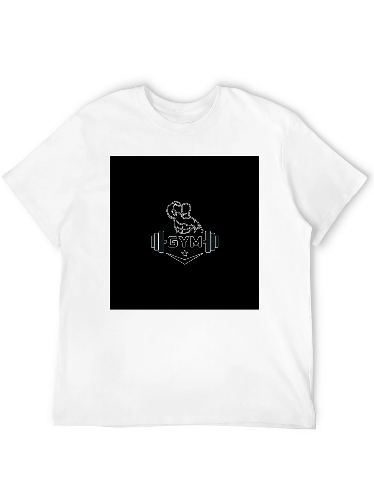 Gym Graphic Black T-Shirt for Men