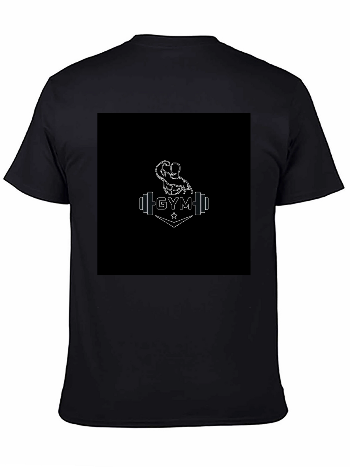 Gym Graphic Black T-Shirt for Men