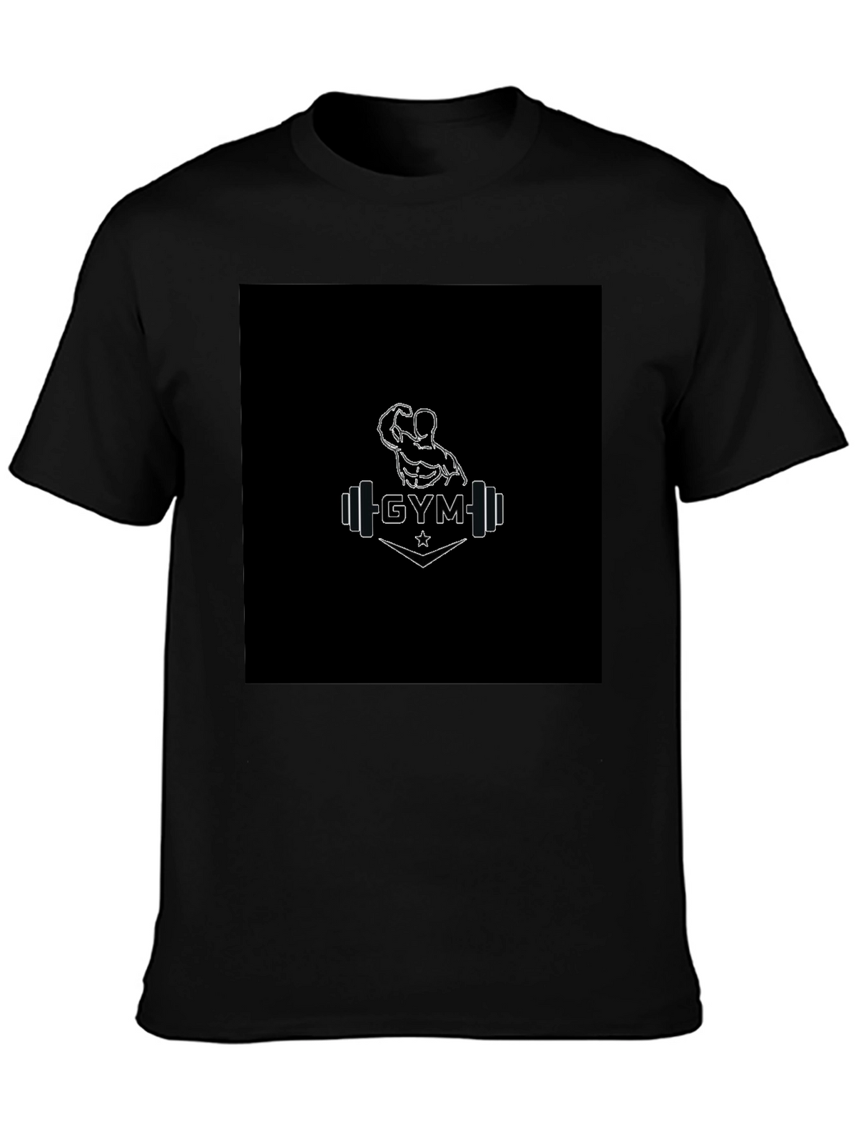Gym Graphic Black T-Shirt for Men