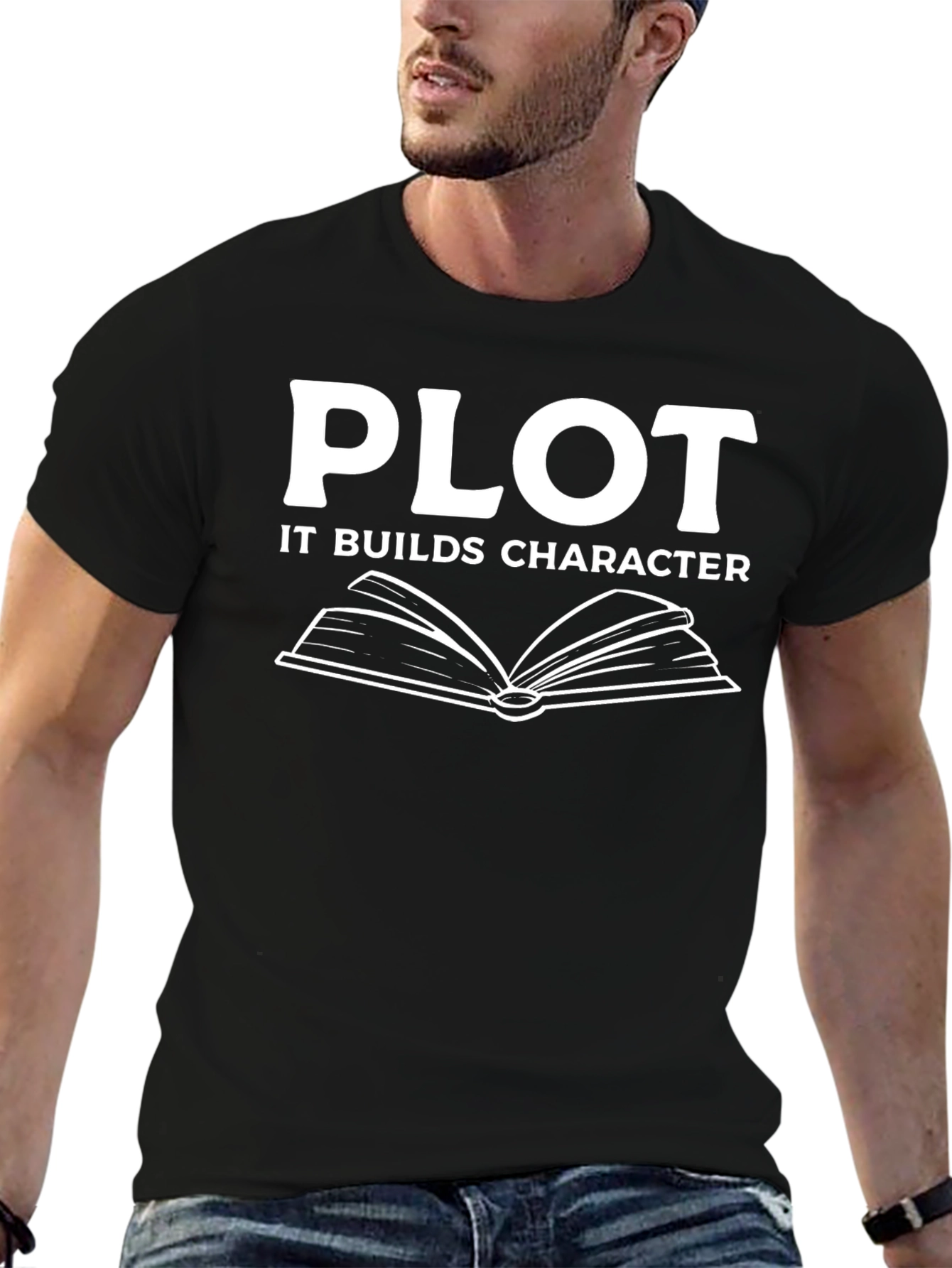 Plot Builds Character T-Shirt Novelist Writer