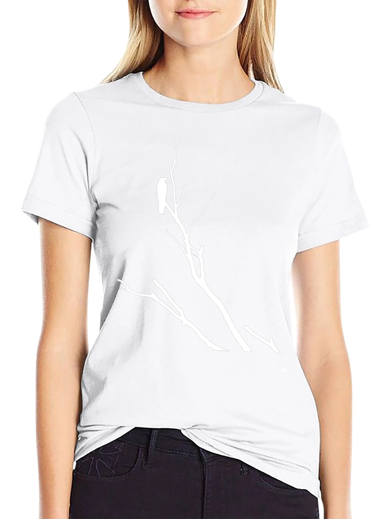 Raven on Branch Graphic T-Shirt
