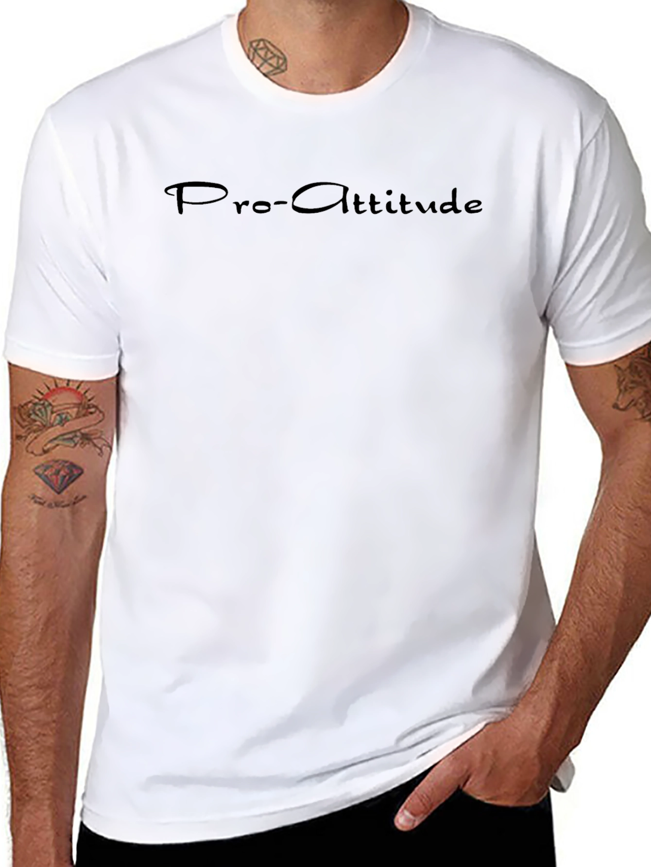 Pro-Attitude Black Crew Neck T-Shirt