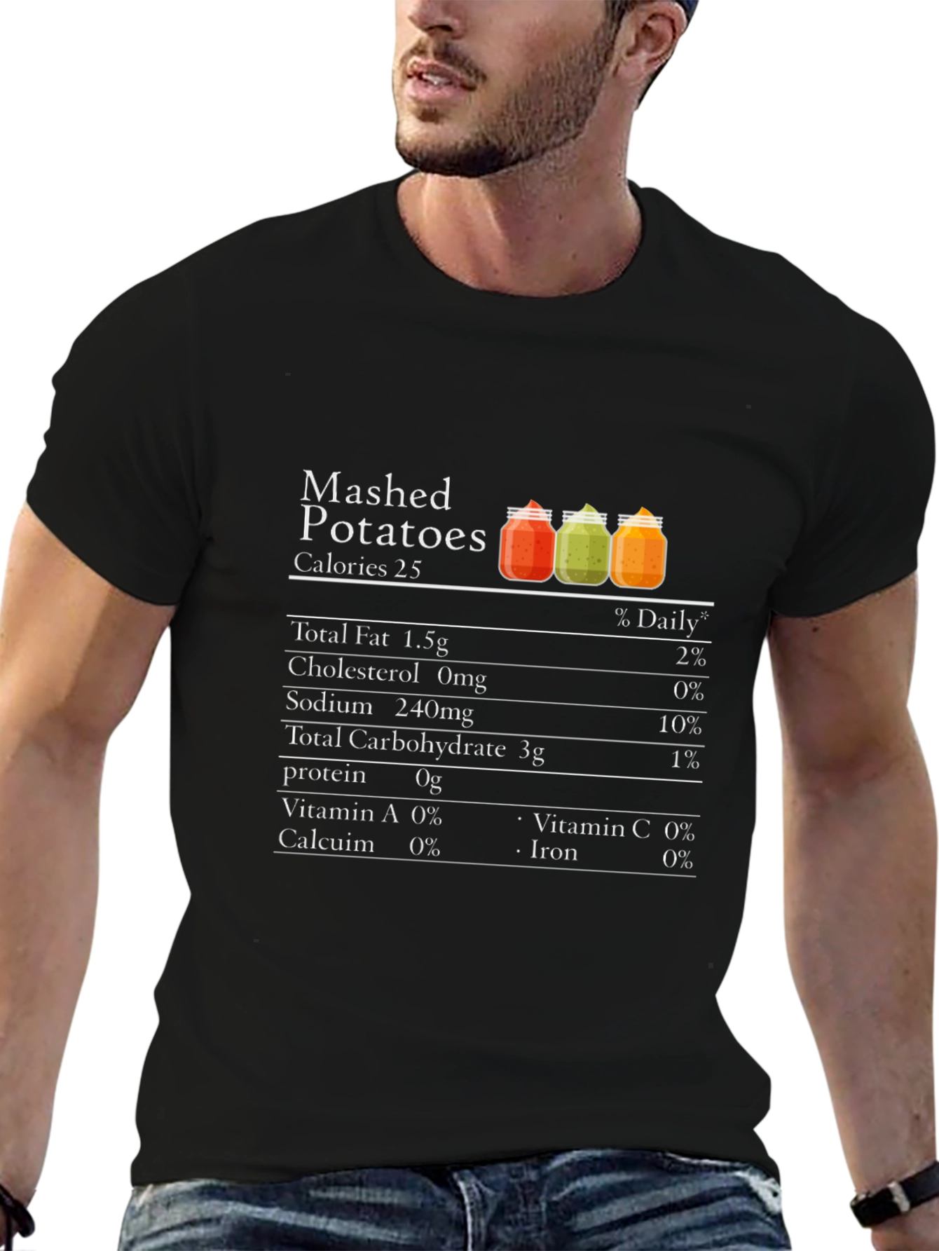 Mashed Potatoes Nutrition Facts Funny T-Shirt