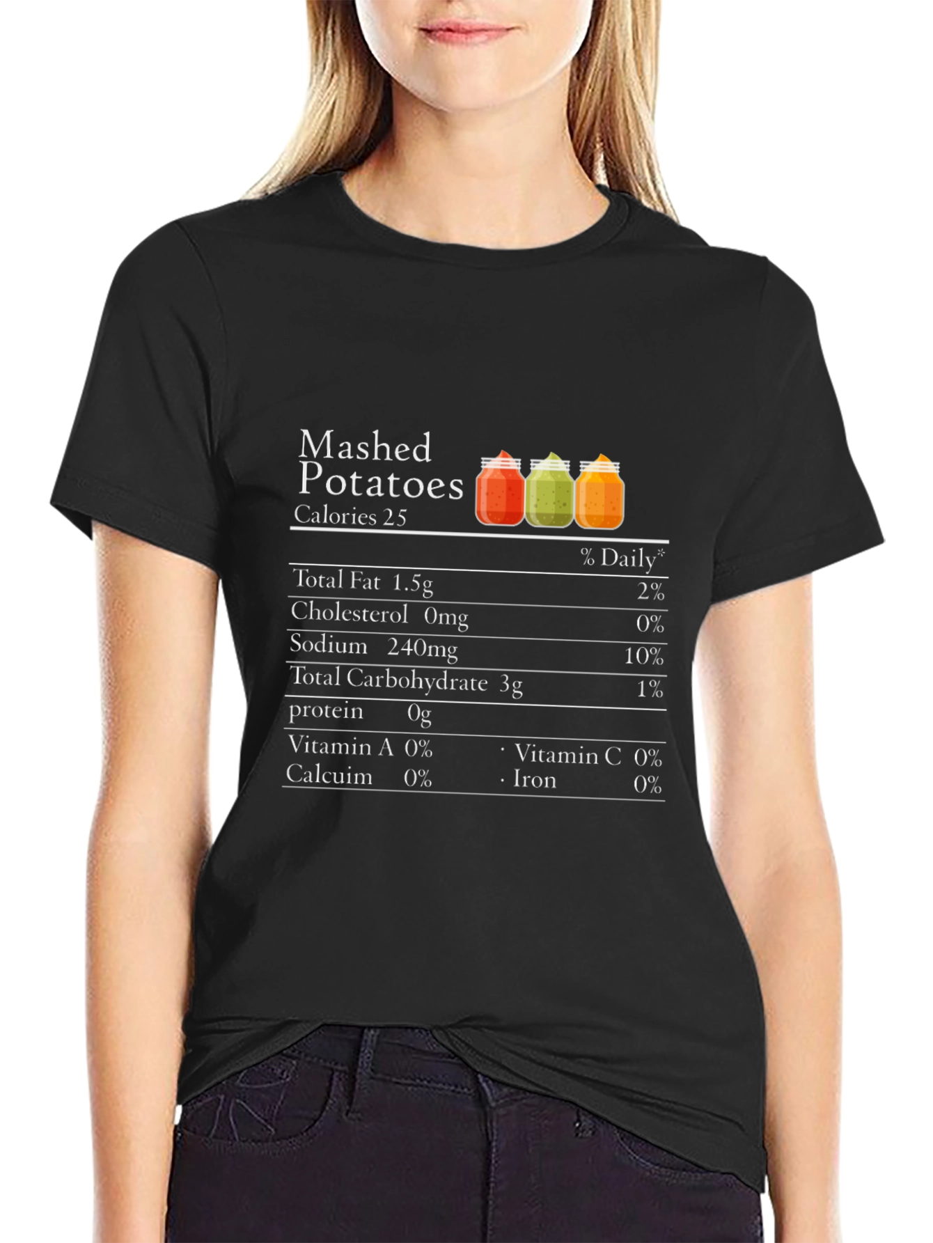 Mashed Potatoes Nutrition Facts Funny T-Shirt