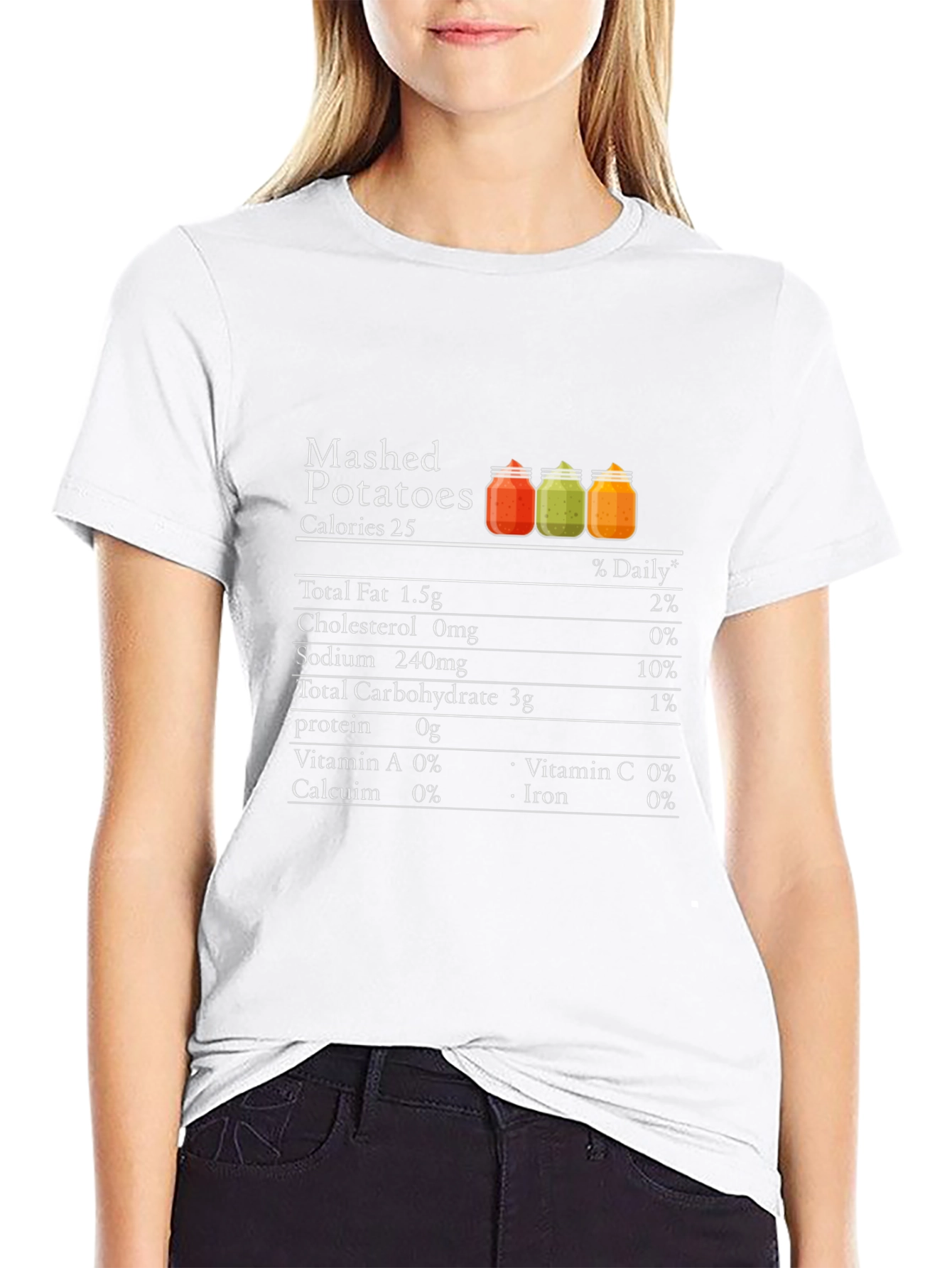 Mashed Potatoes Nutrition Facts Funny T-Shirt