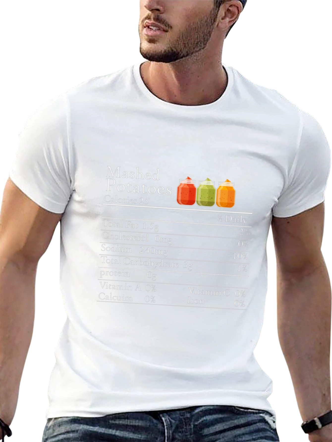 Mashed Potatoes Nutrition Facts Funny T-Shirt
