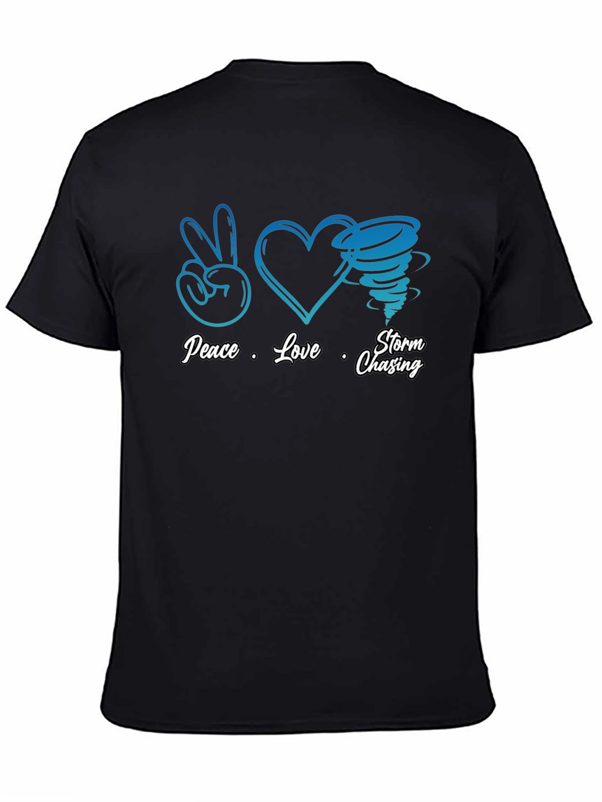 Peace Love Storm Chasing Black T-Shirt