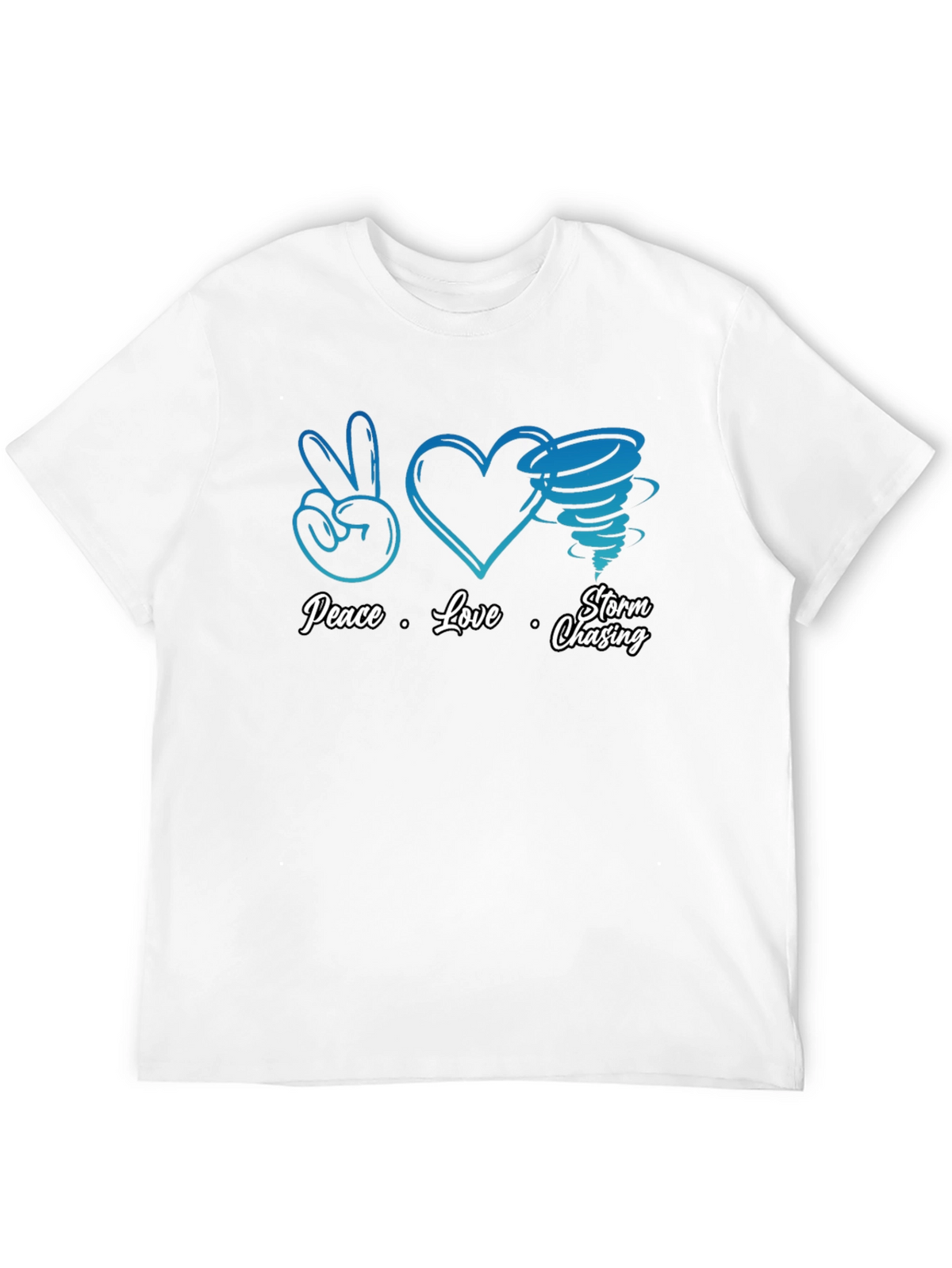 Peace Love Storm Chasing Black T-Shirt