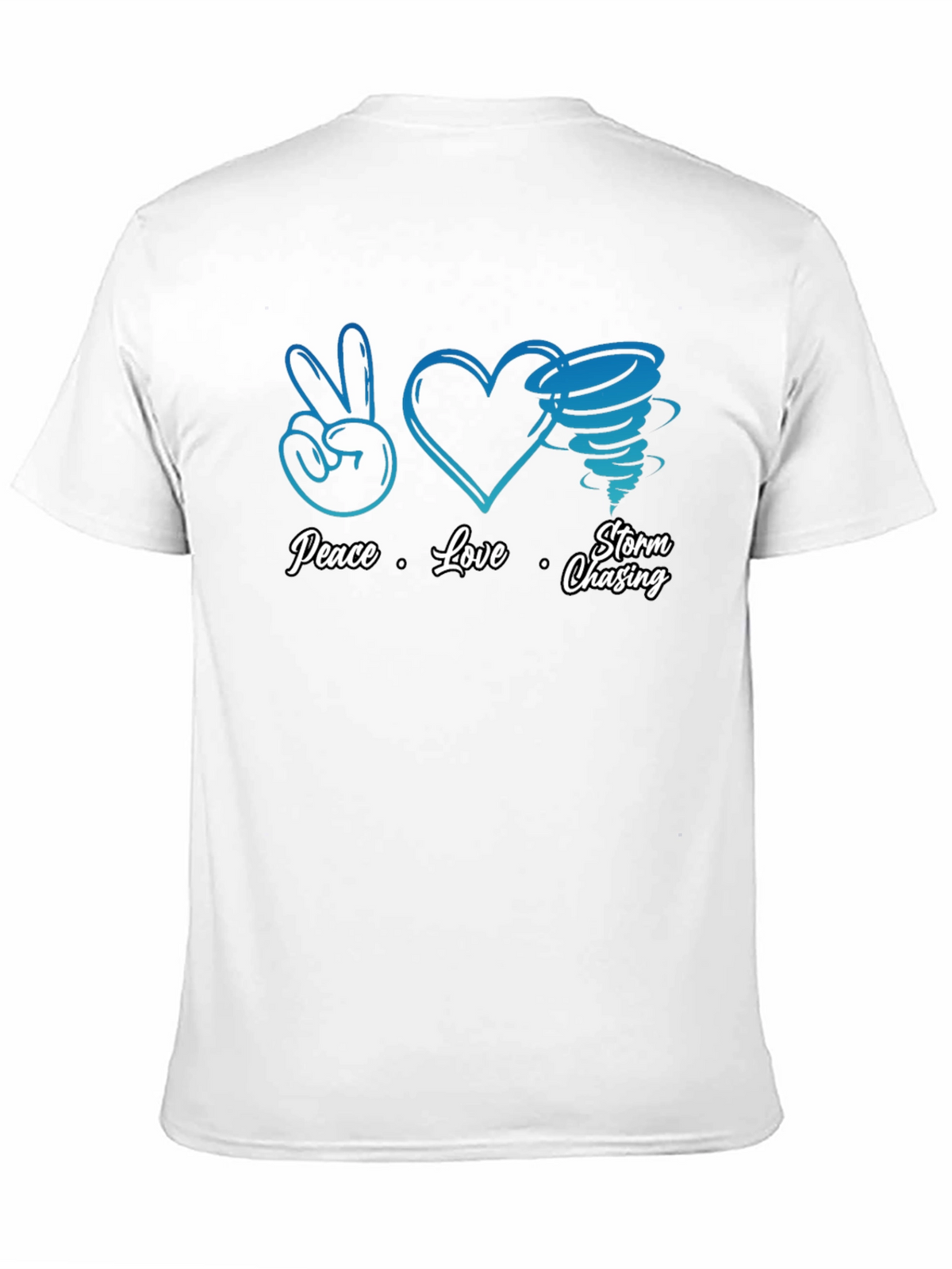 Peace Love Storm Chasing Black T-Shirt