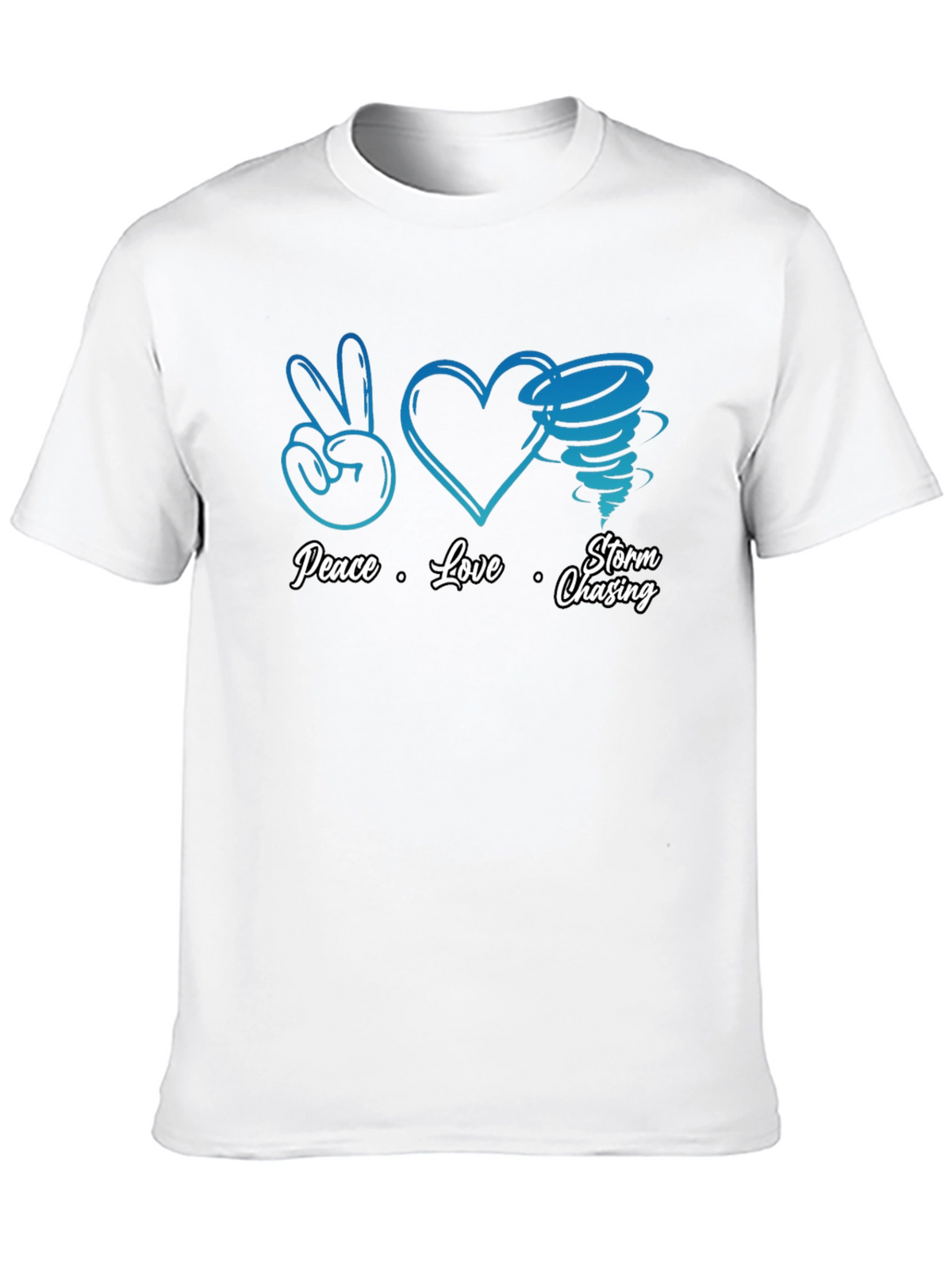 Peace Love Storm Chasing Black T-Shirt