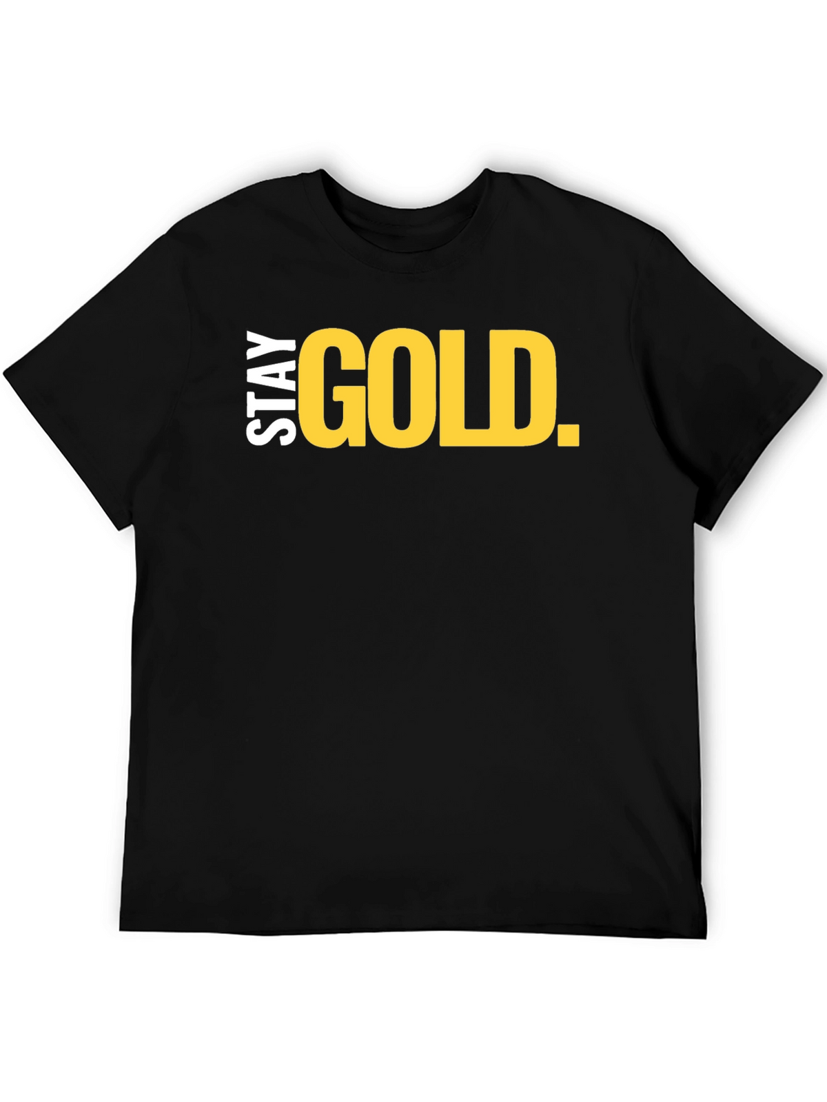 Stay Gold Graphic Tee - Black Crew Neck