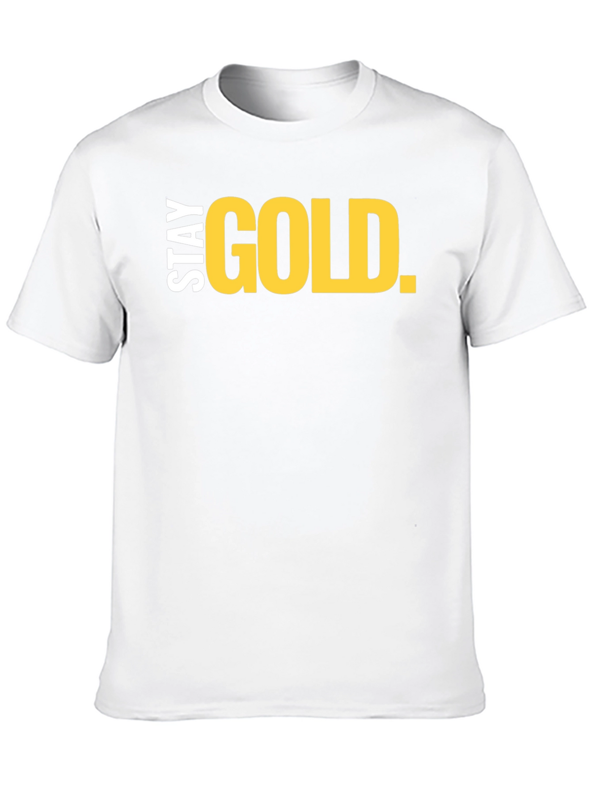 Stay Gold Graphic Tee - Black Crew Neck