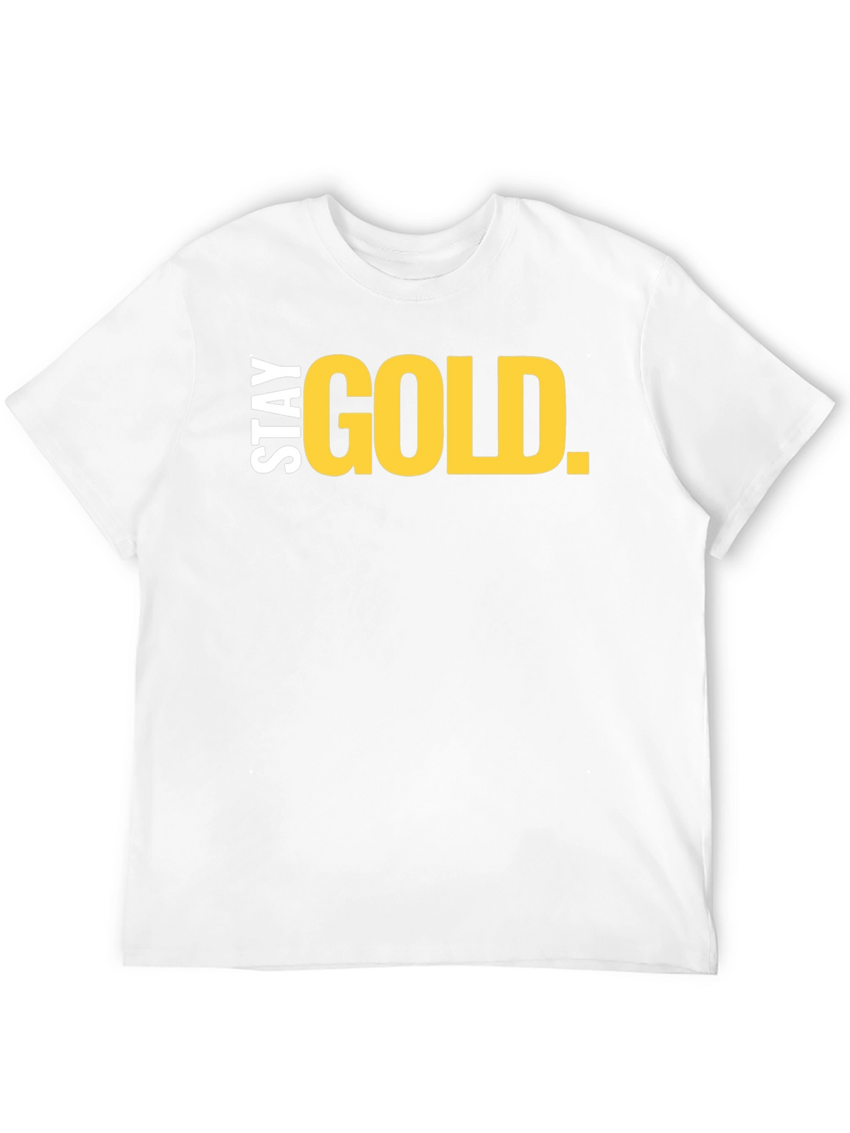 Stay Gold Graphic Tee - Black Crew Neck
