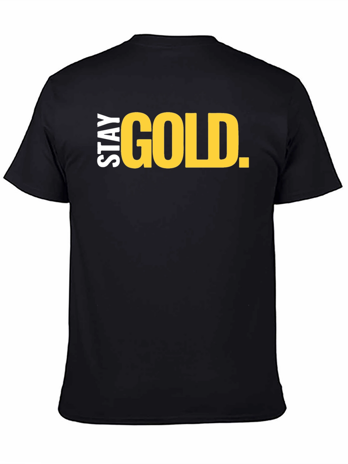 Stay Gold Graphic Tee - Black Crew Neck