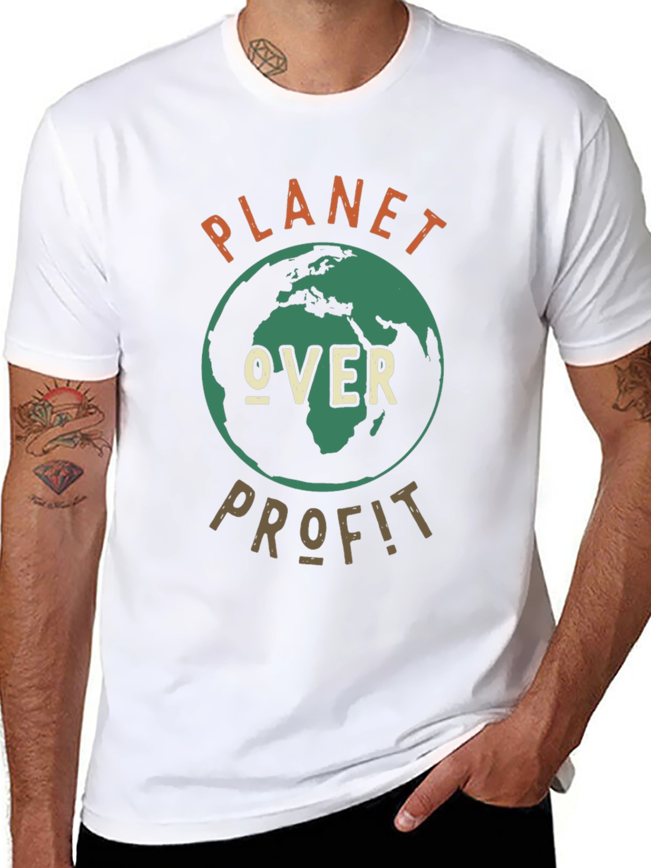 Planet Over Profit Graphic Tee - Earth Day Shirt