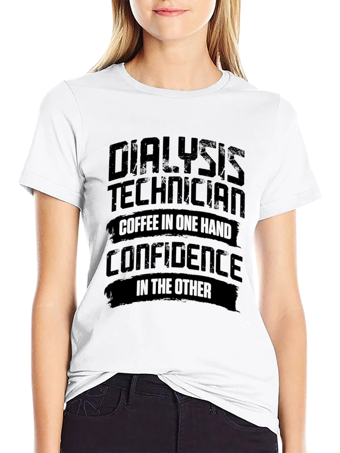 Dialysis Technician T-Shirt: Coffee & Confidence