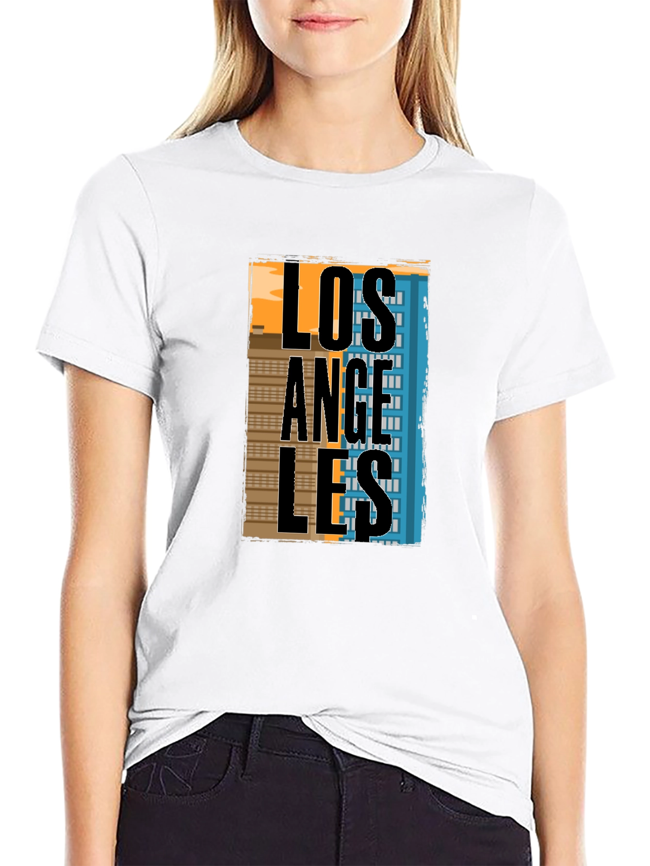 Los Angeles Graphic T-Shirt - Black Cotton Tee